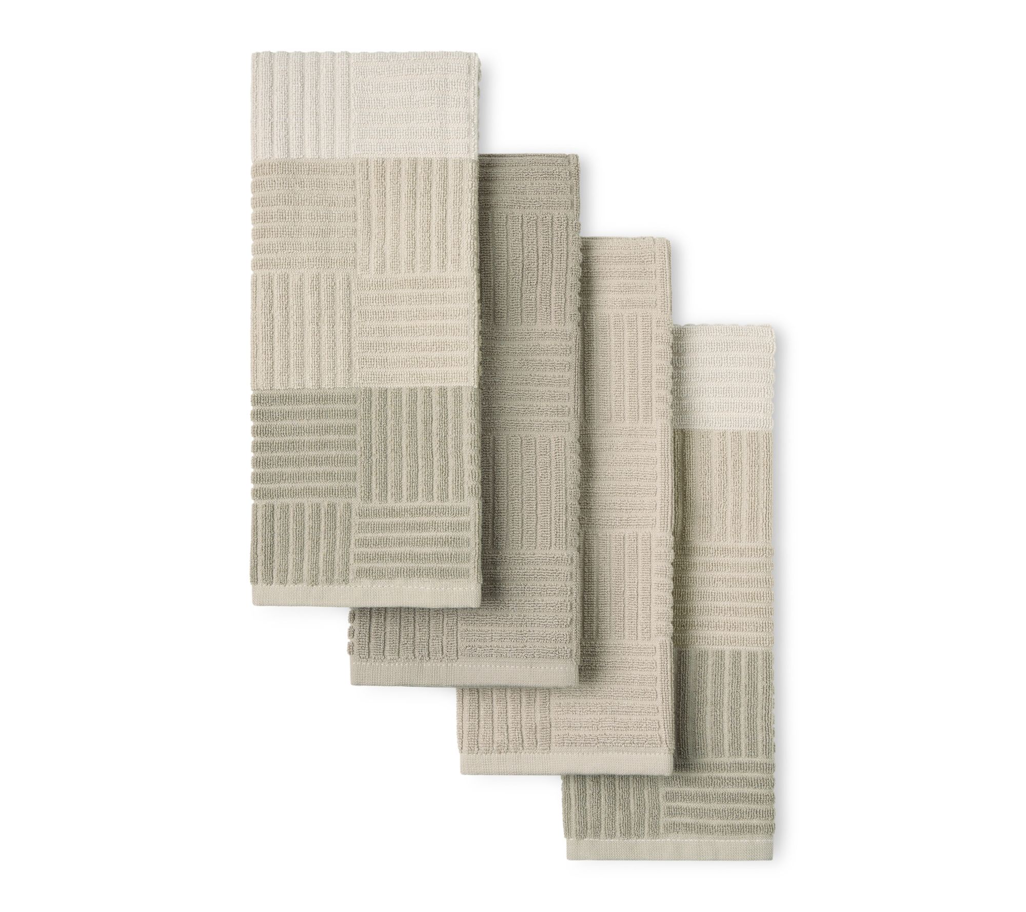 Town & Country Basics Basketweave Kitchen Towels 4-Pack Set