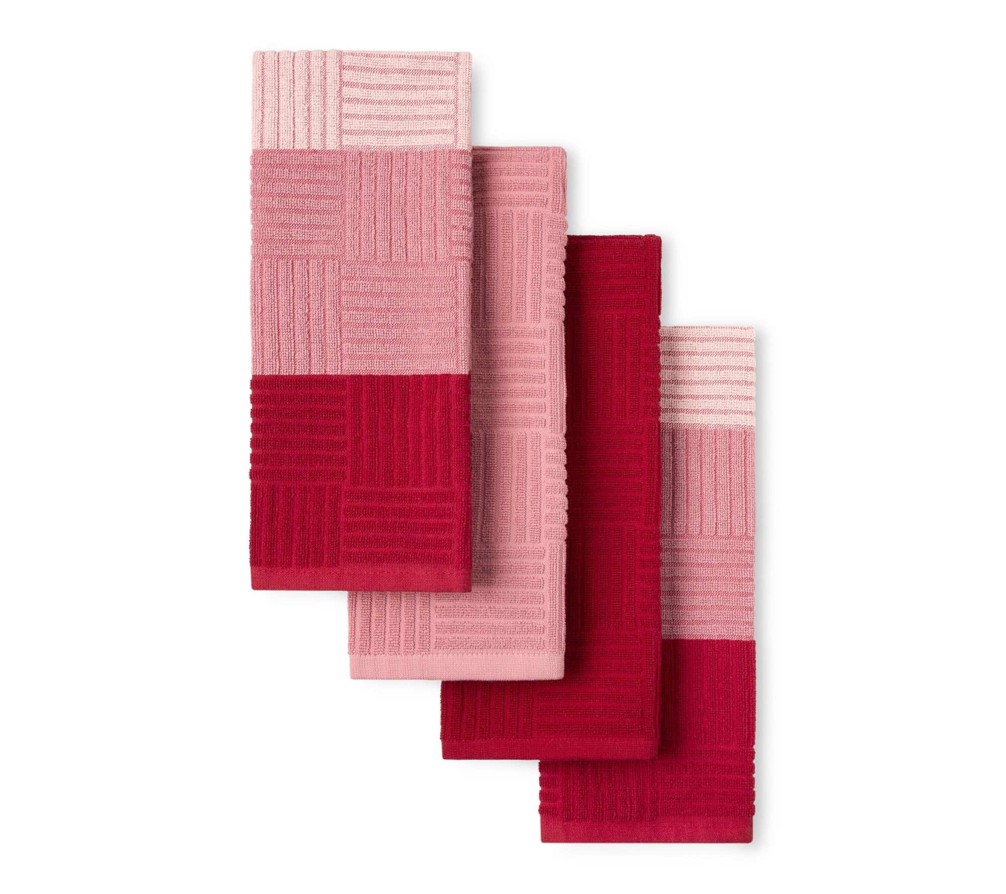 Town & Country Basics Basketweave Kitchen Towels 4-Pack Set