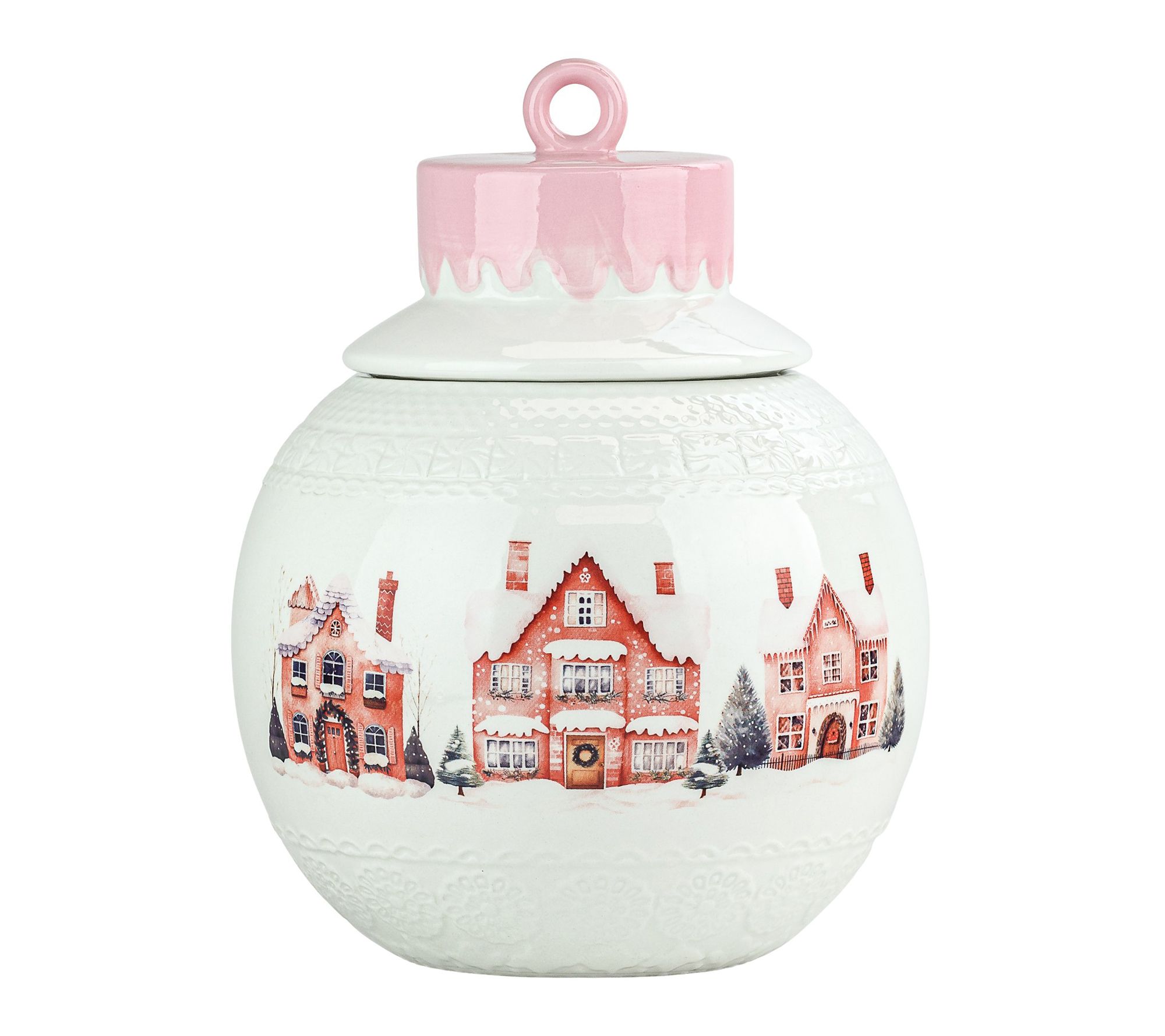 10 Strawberry Street Christmas Ornament Canister