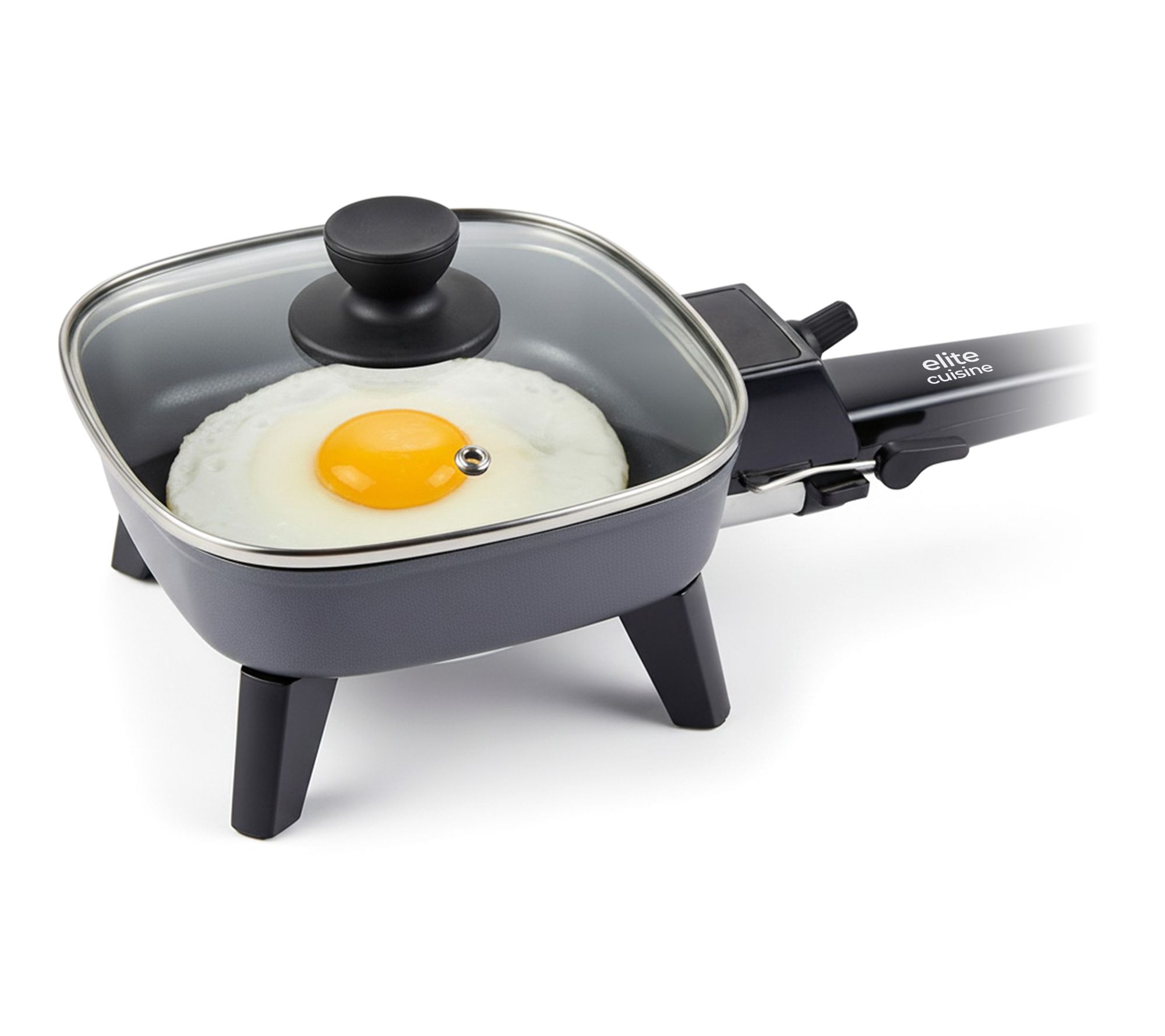 Elite Cuisine 7" Portable Electric Skillet, Remvable Handle