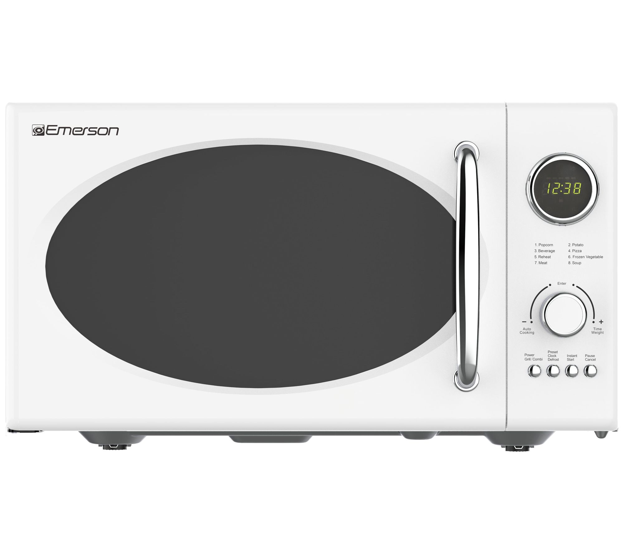 Emerson 0.9 CU FT 800W Retro Microwave Oven w/ Grill