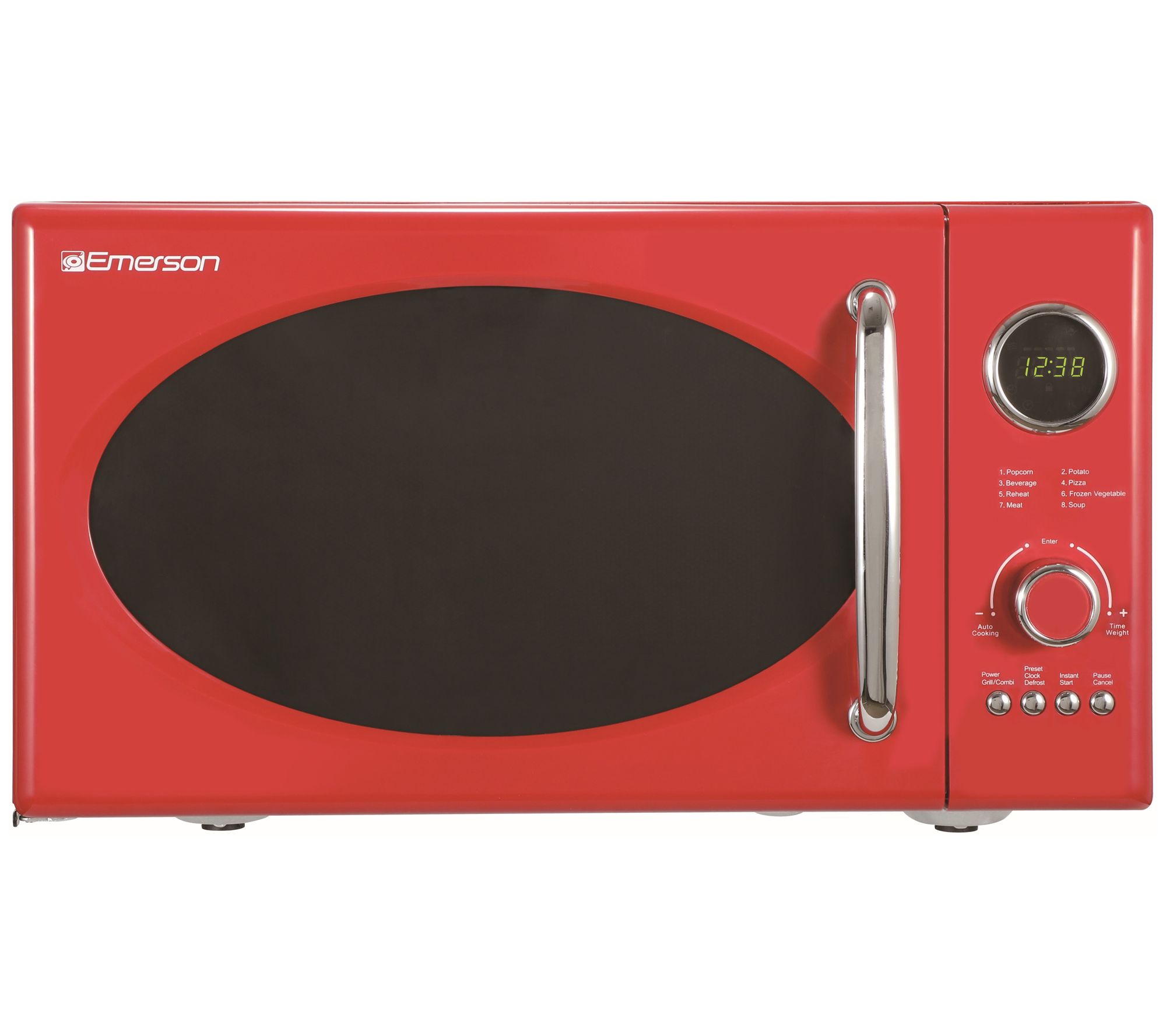 Emerson 0.9 CU FT 800W Retro Microwave Oven w/ Grill