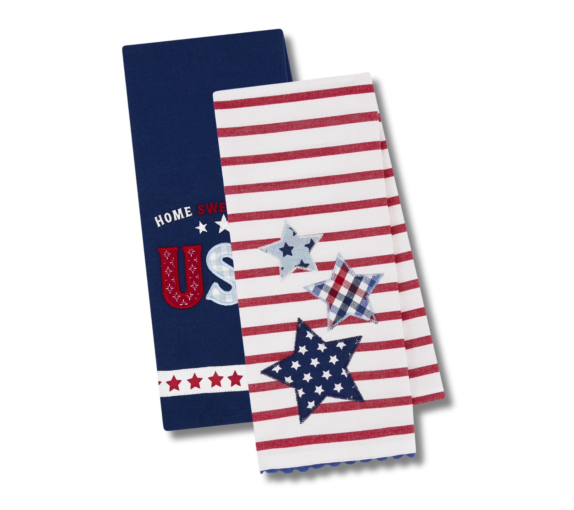Design Imports Stars & USA Embellished KitchenTowel Mixed Set