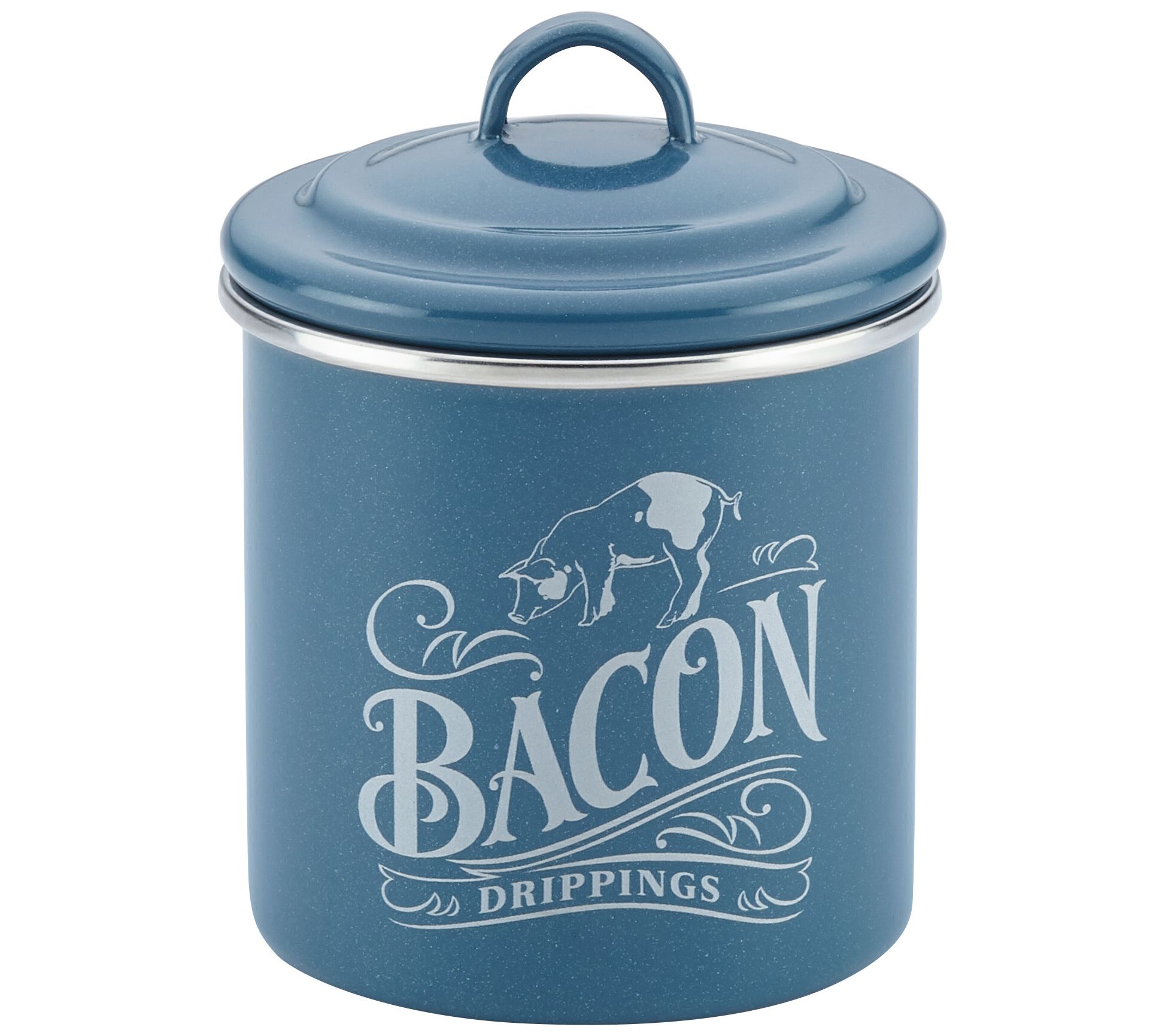 Ayesha Curry Enamel on Steel 4"x4" Bacon GreaseCan