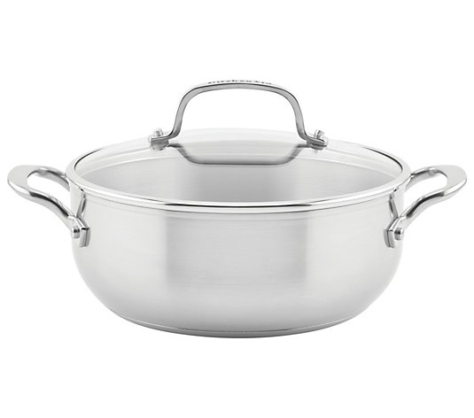 KitchenAid Stainless Steel 4-Qt Casserole withLid