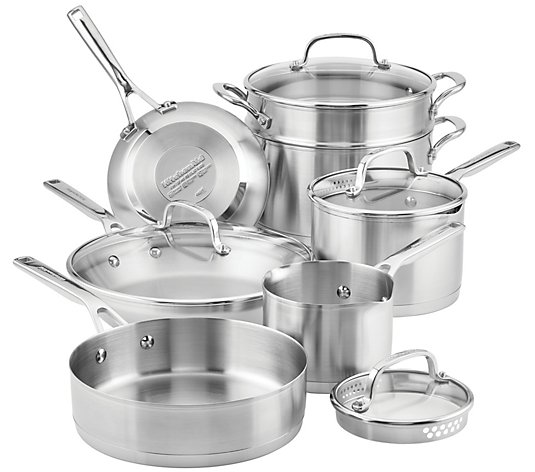 KitchenAid Stainless Steel 11-Piece Cookware Set