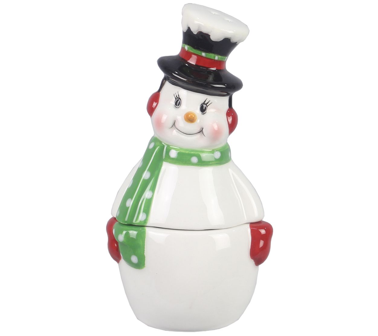 Young's Winter Whimsy Snowman Top Hat S&P Shaker Set ,Black