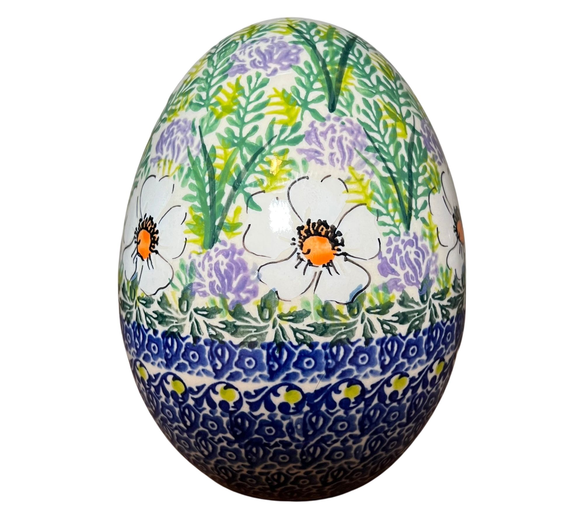 Lidia's Polish Pottery XL Egg Figurine