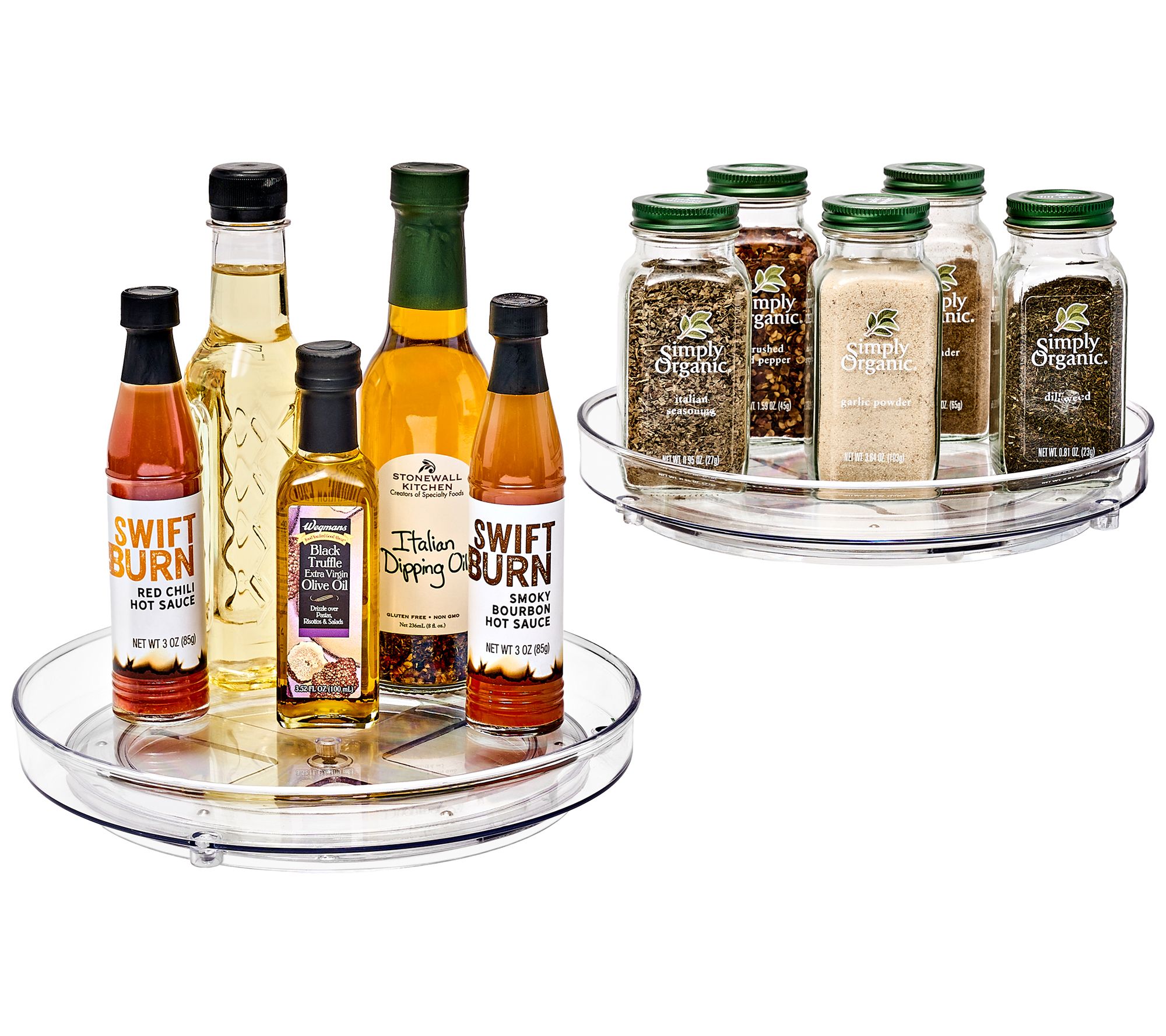 Sorbus 9 Inch Clear Lazy Susan Organizer 2 Pack