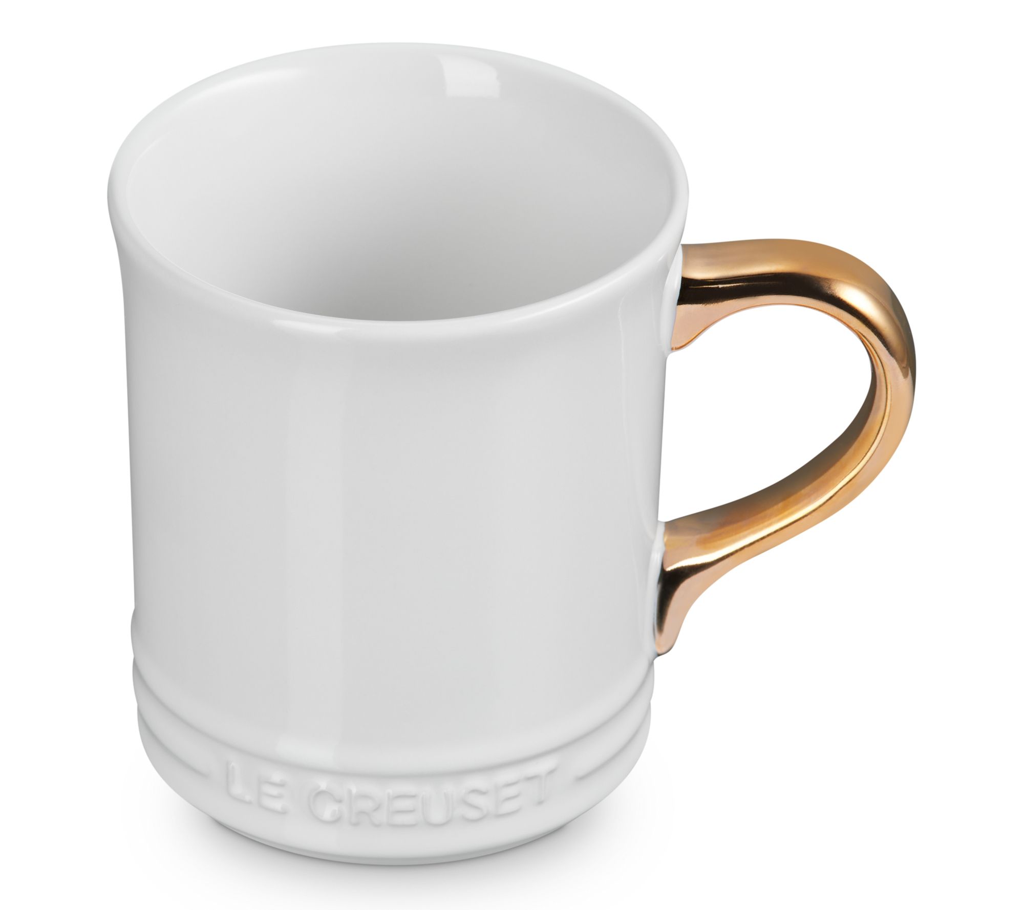 Le Creuset 14 oz. Gold Metallic Handle Mug