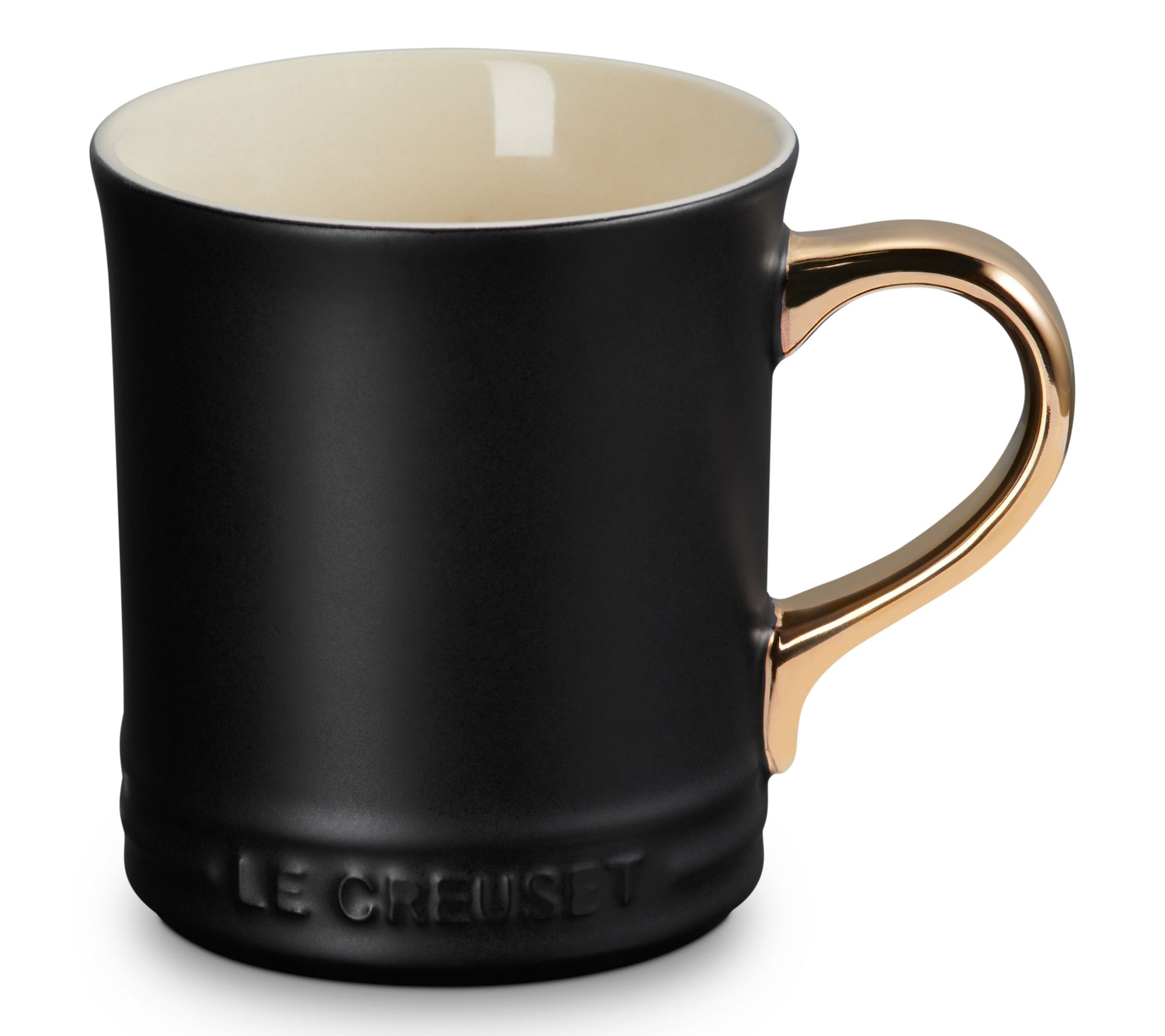 Le Creuset 14 oz. Gold Metallic Handle Mug