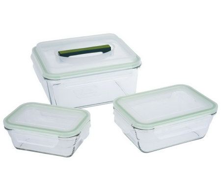 Glasslock Tempered Glass Food Storage Containers with Locking Lids