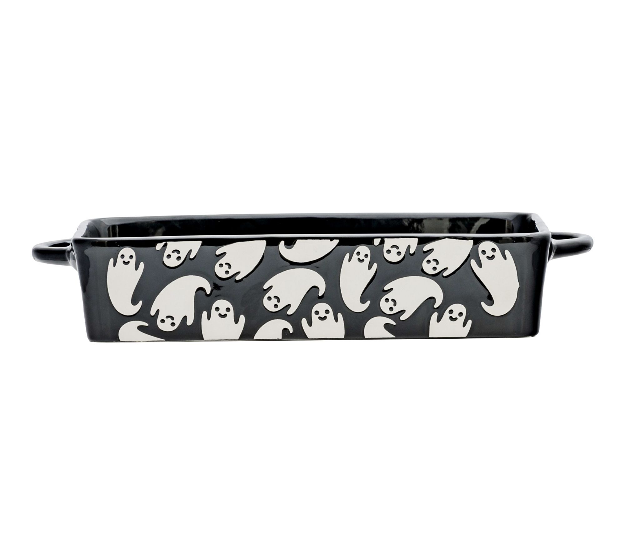 10 Strawberry Street Flying Ghost Bakeware, Rectangle, Black