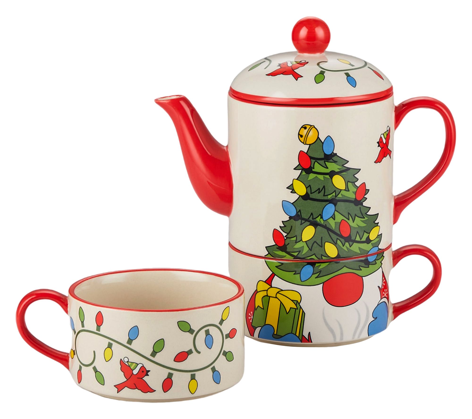 "As Is" Temp-tations Special Edition Tea for Two Set w/ Mugs & Pot