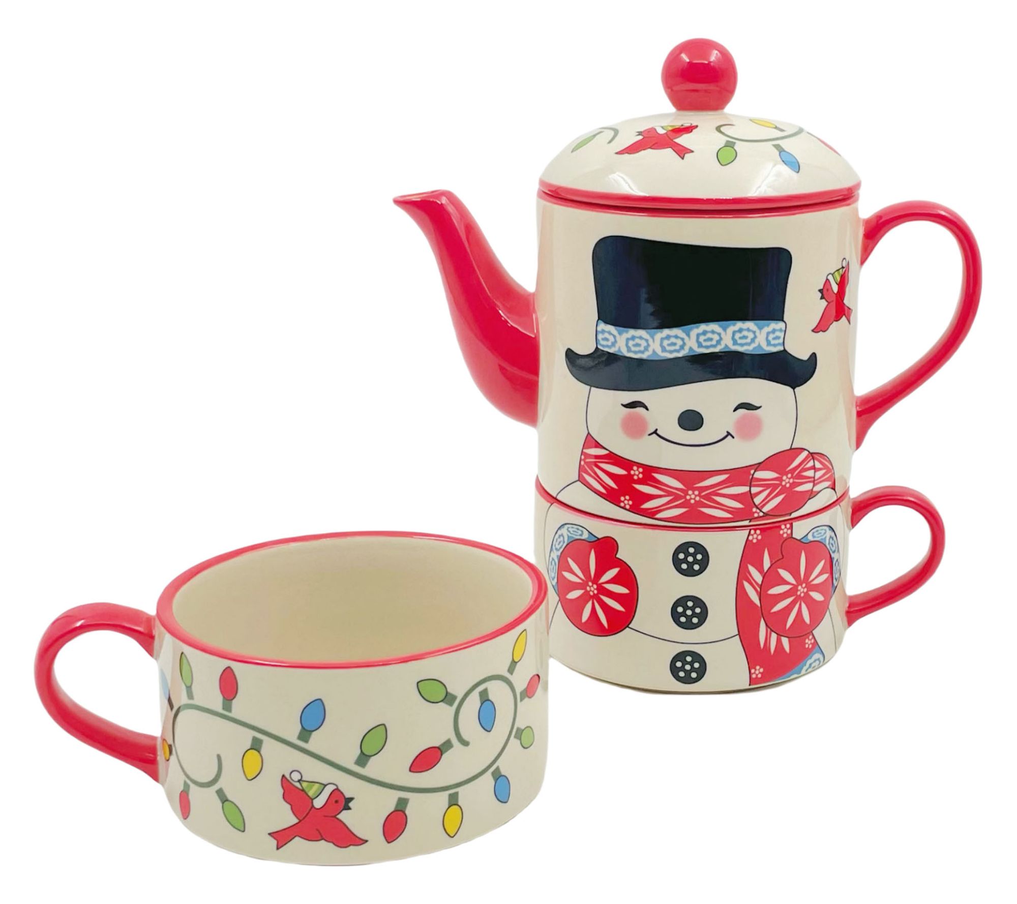 "As Is" Temp-tations Special Edition Tea for Two Set w/ Mugs & Pot
