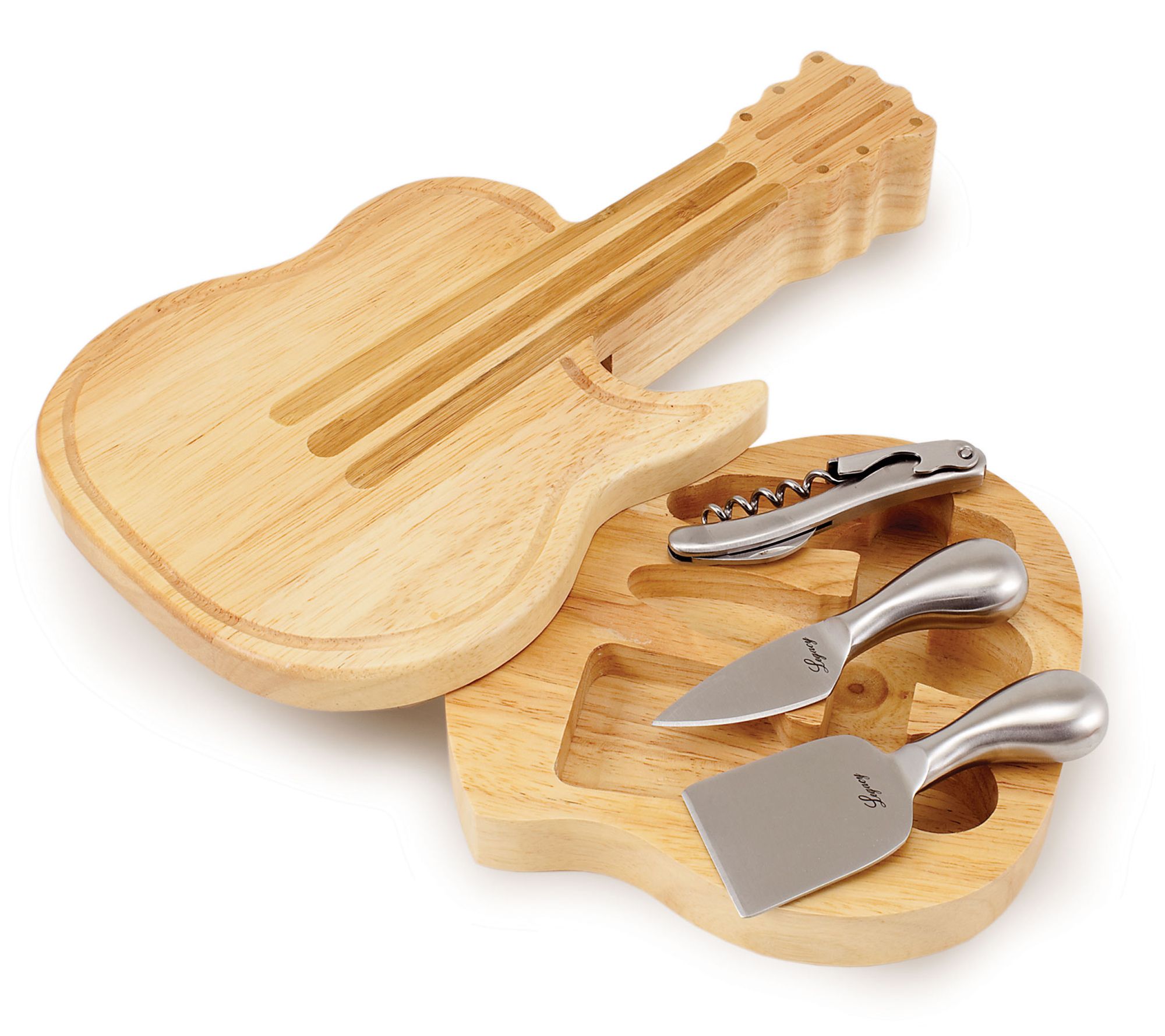 Picnic Time Concerto Glass Top Cheese Cutting Board & Tools Set