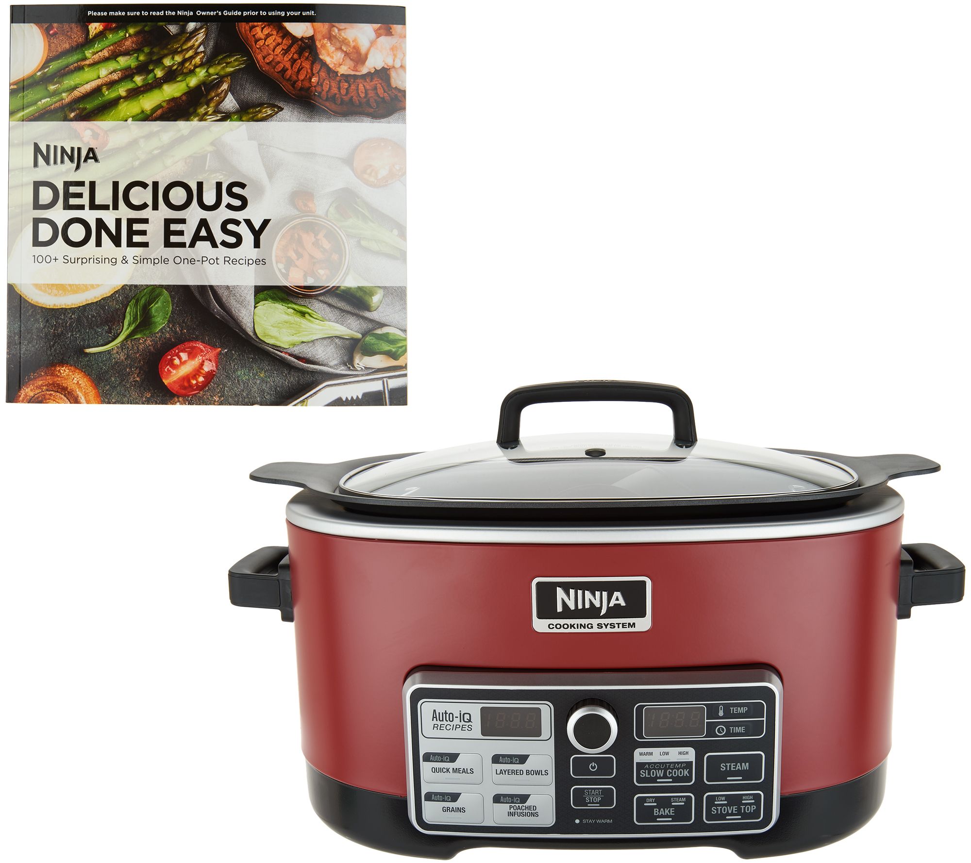 Ninja 3-in-1 6 Quart Stovetop Oven Slow Cooker Cooking System + 150 Recipe  Book 