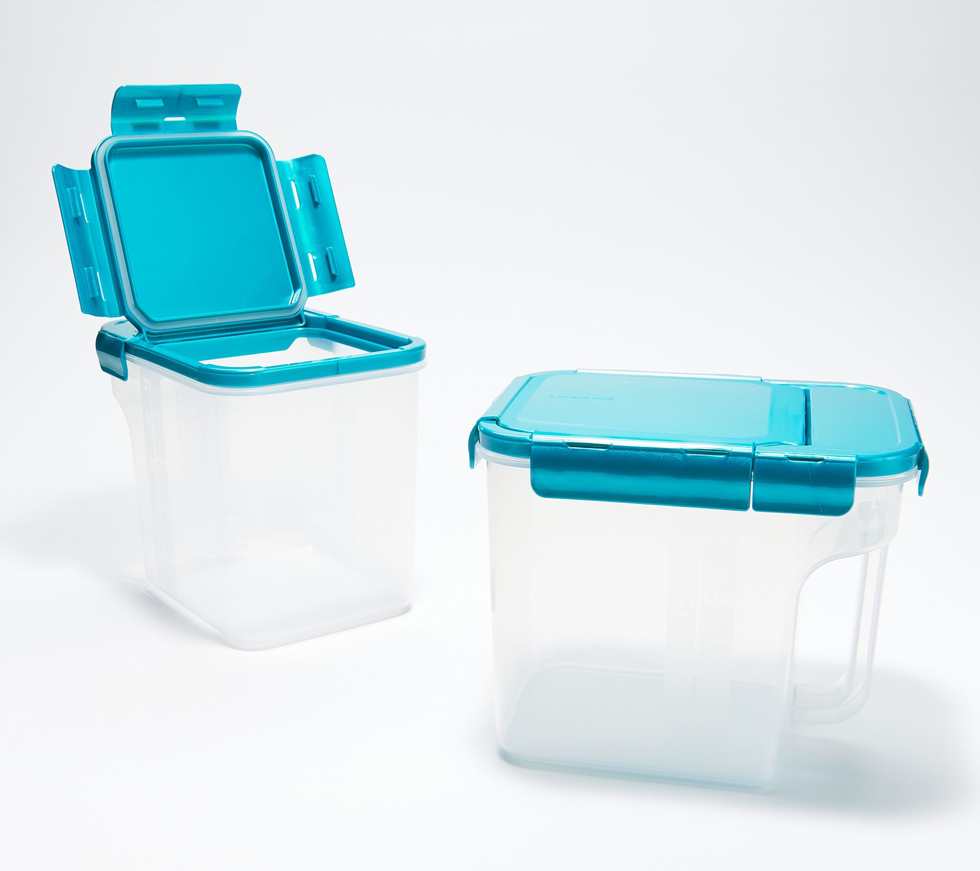 LocknLock Set of (2) 11Cup Flip Top Containers with Handles