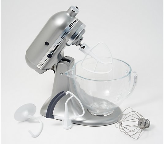 KitchenAid 5-qt Artisan 325W Tilt-Head Stand Mixer with Glass Bowl 