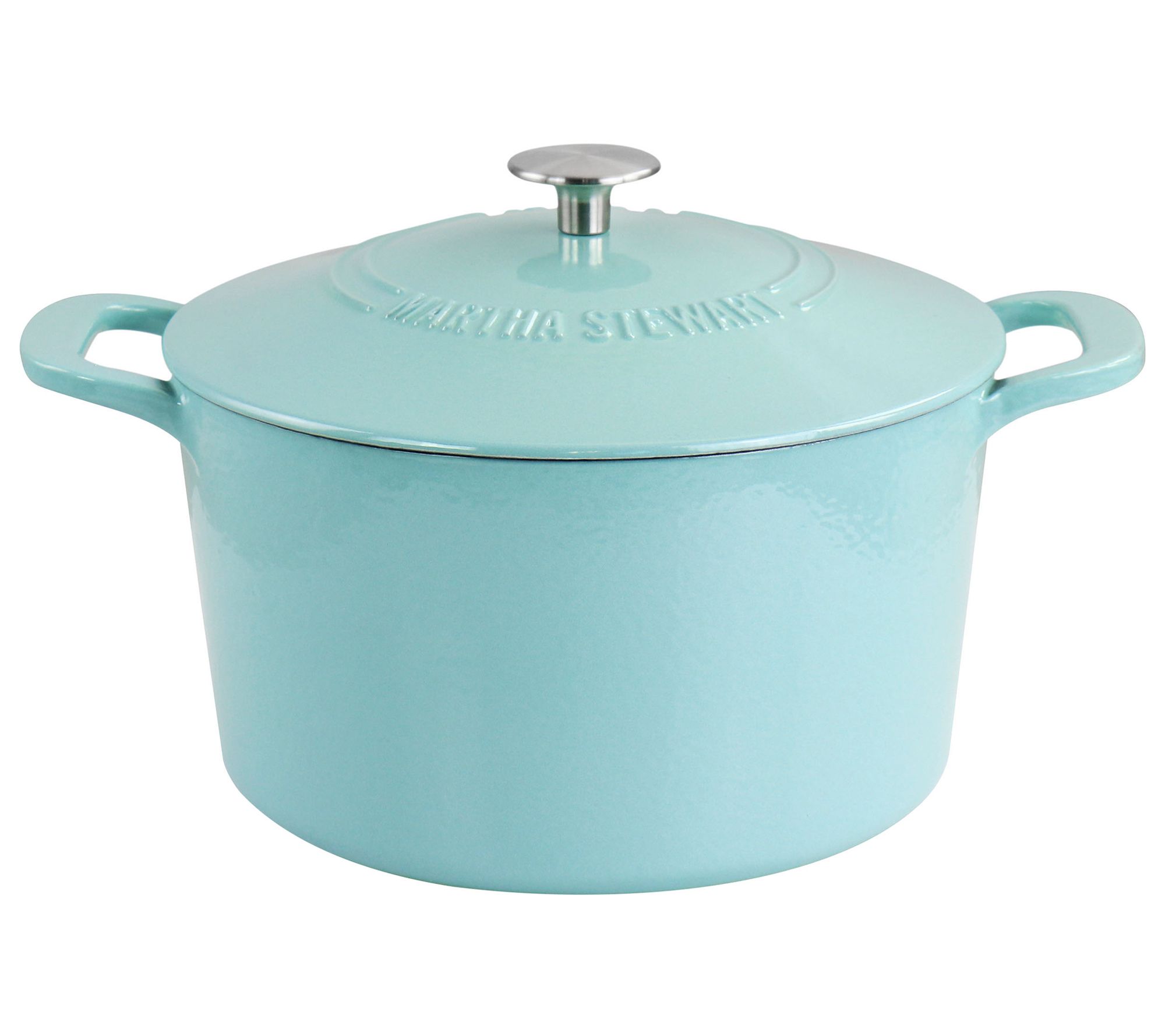 Martha Stewart Enameled Cast Iron 7-Quart Dutch Oven with Lid