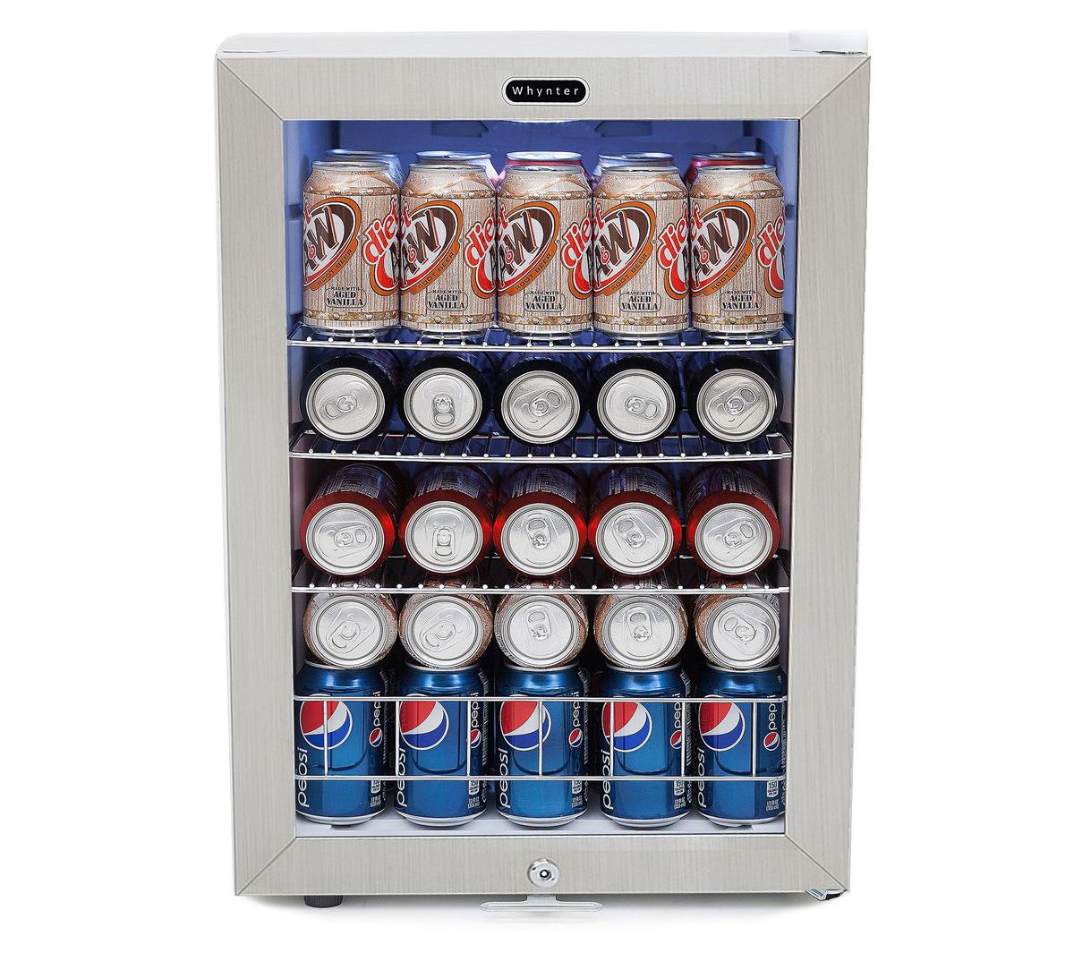 Ivation 126-Can Beverage Refrigerator ,Stainless Steel