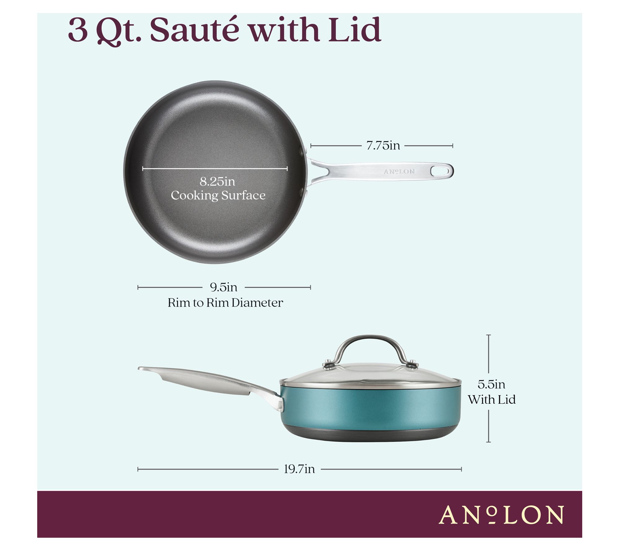 Anolon Achieve 4qt Hard Anodized Nonstick Saucepot With Lid : Target