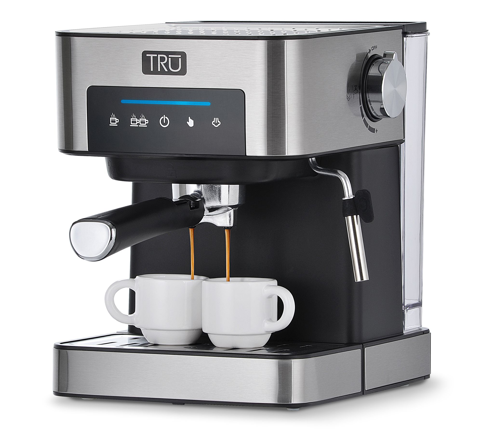 TRU 15-Bar Touch Screen Stainless Steel Espresso Maker