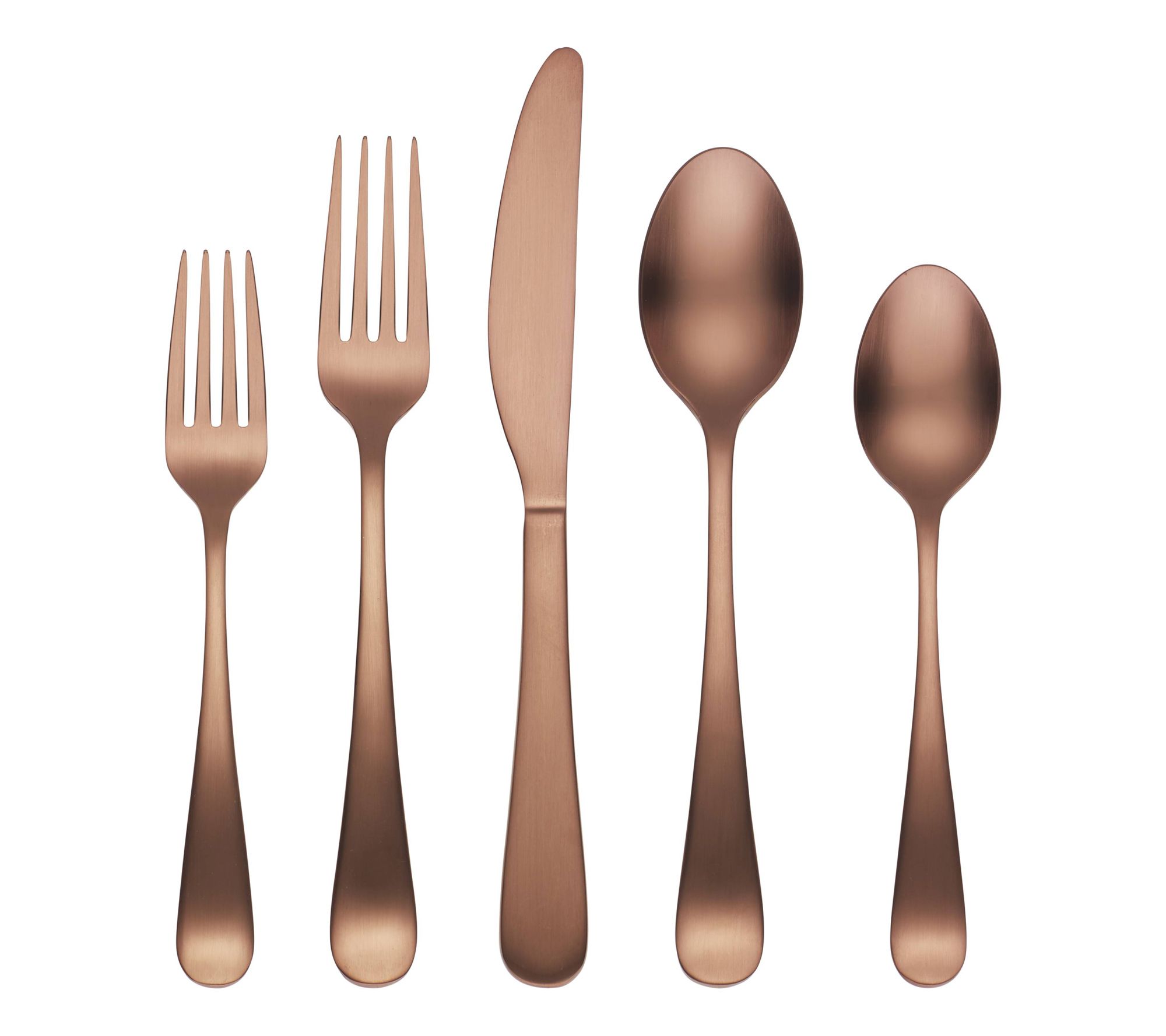 Cambridge Rhiannon Copper Satin 20-Piece Flatware Set