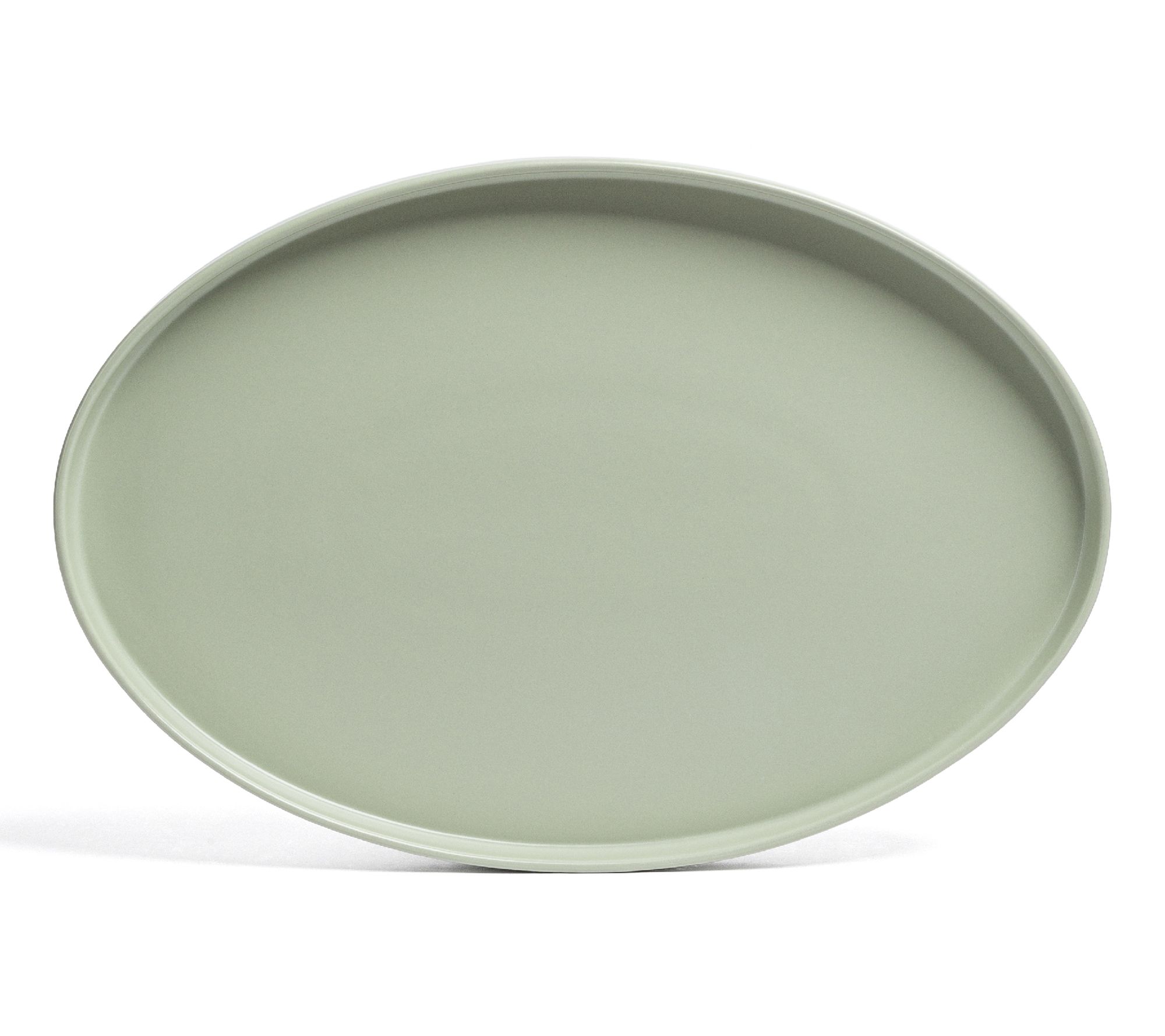 over&back Stackable Semi-Matte Stoneware Oval Serving Platter