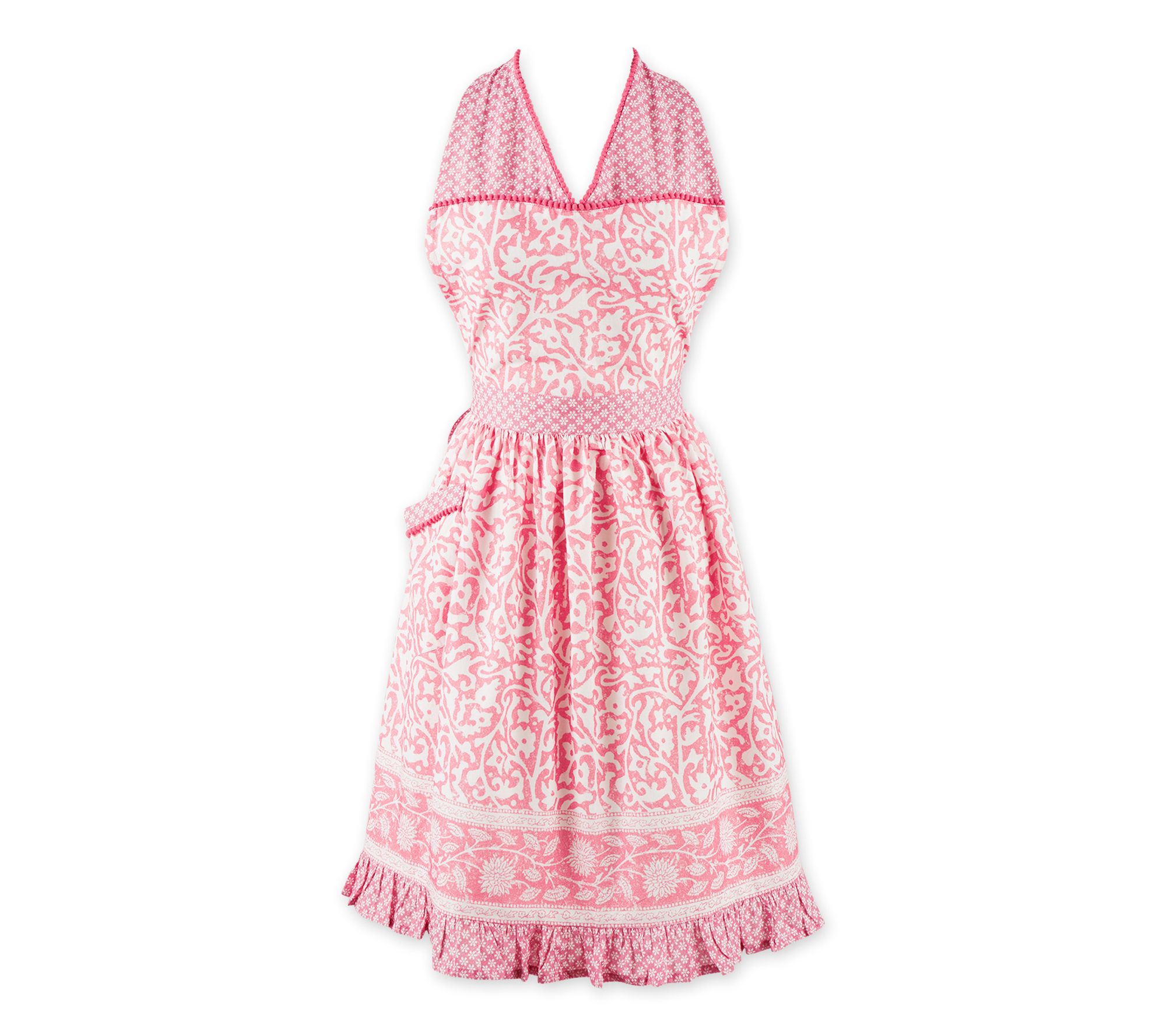 Design Imports Pink Ophelia Apron