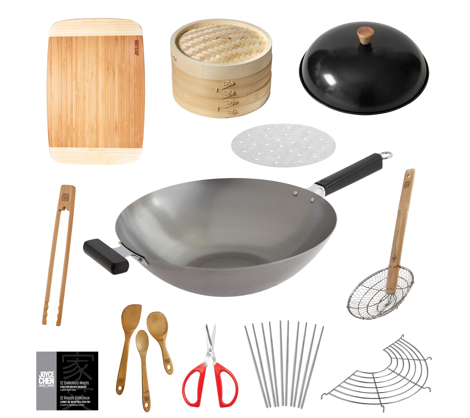  Joyce Chen Professional Series Uncoated 14" WokBundle