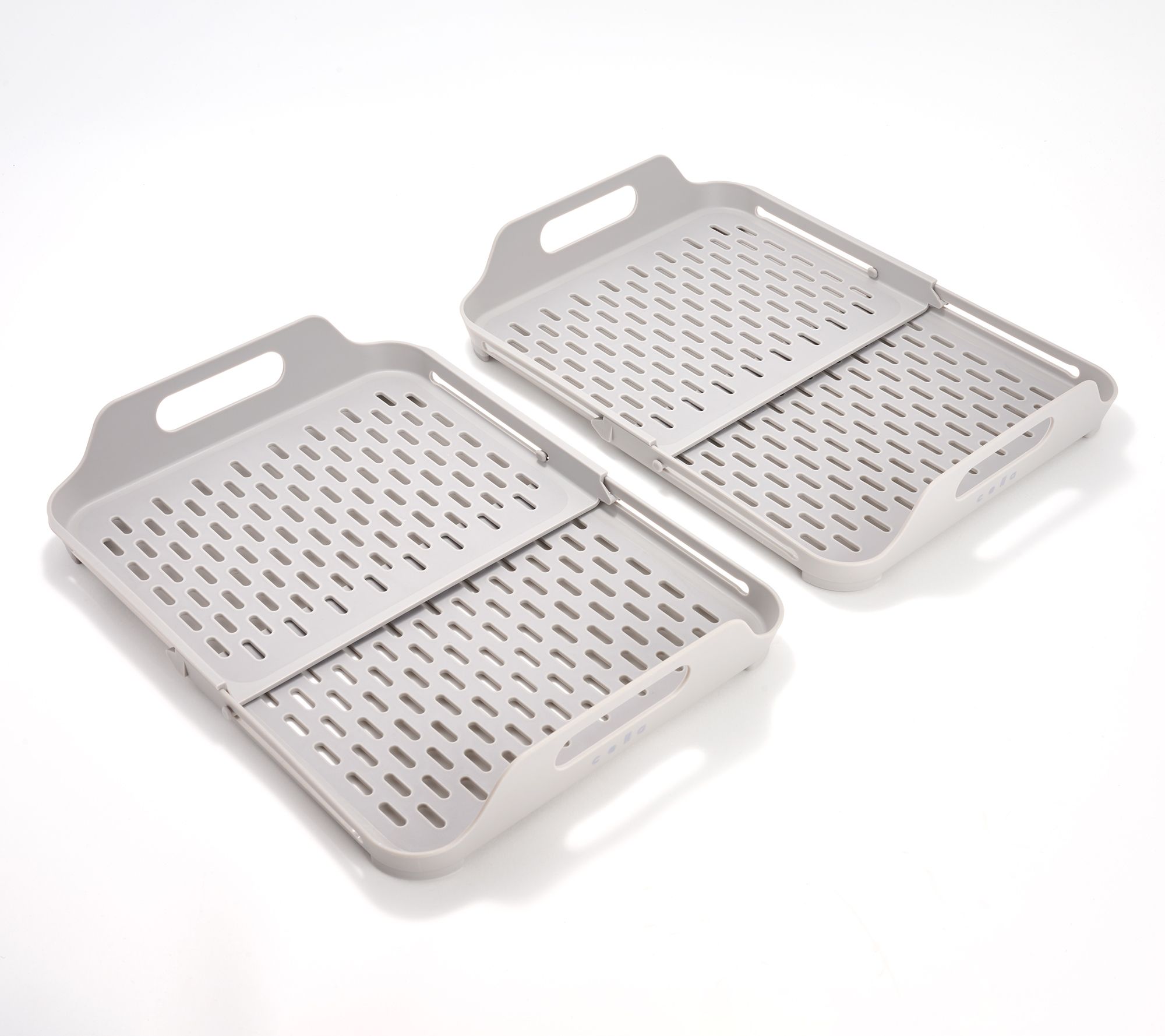 "As Is" Cella S/2 Expandable Multi-Function Draining Mats w/ Handles