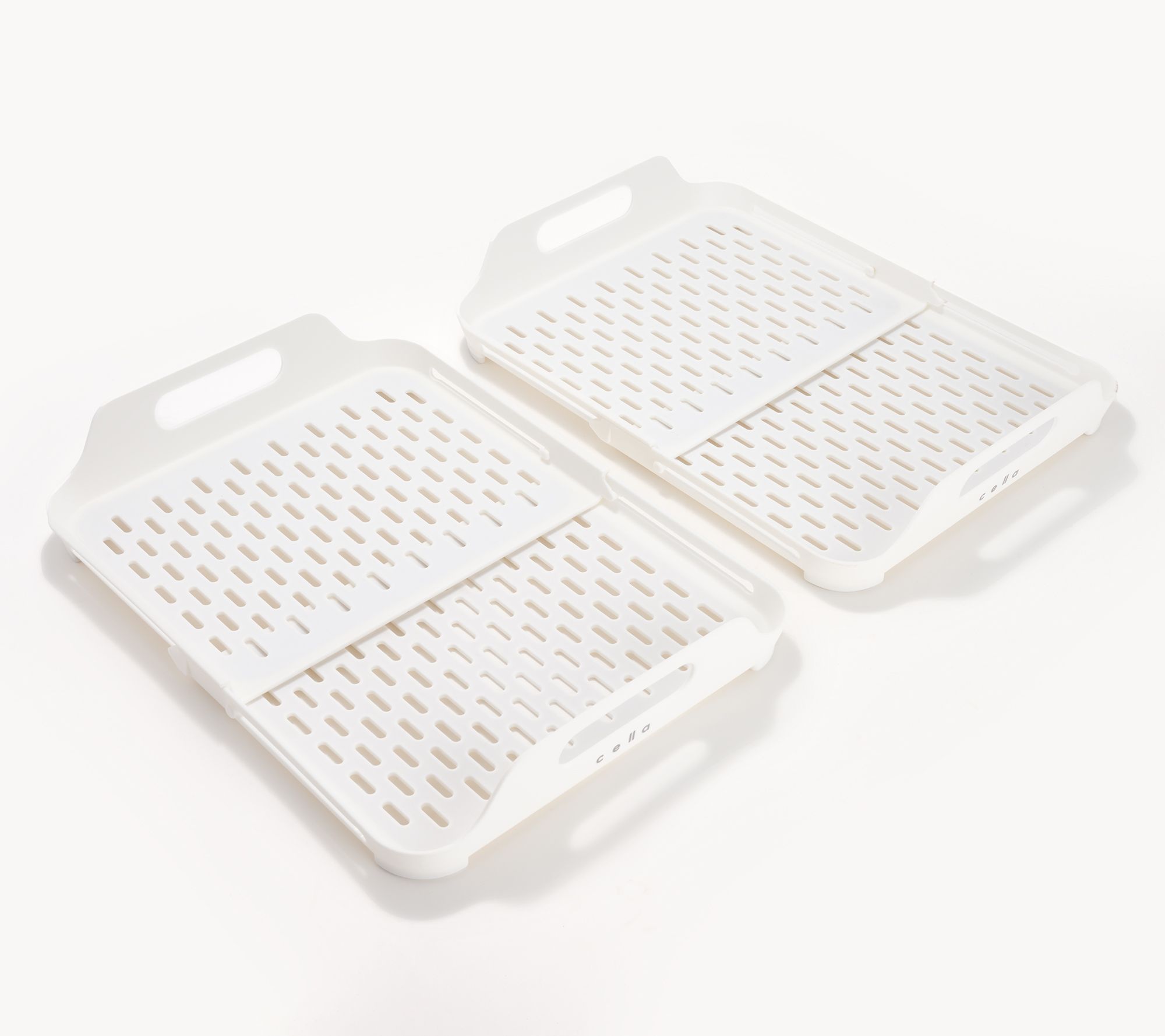 "As Is" Cella S/2 Expandable Multi-Function Draining Mats w/ Handles