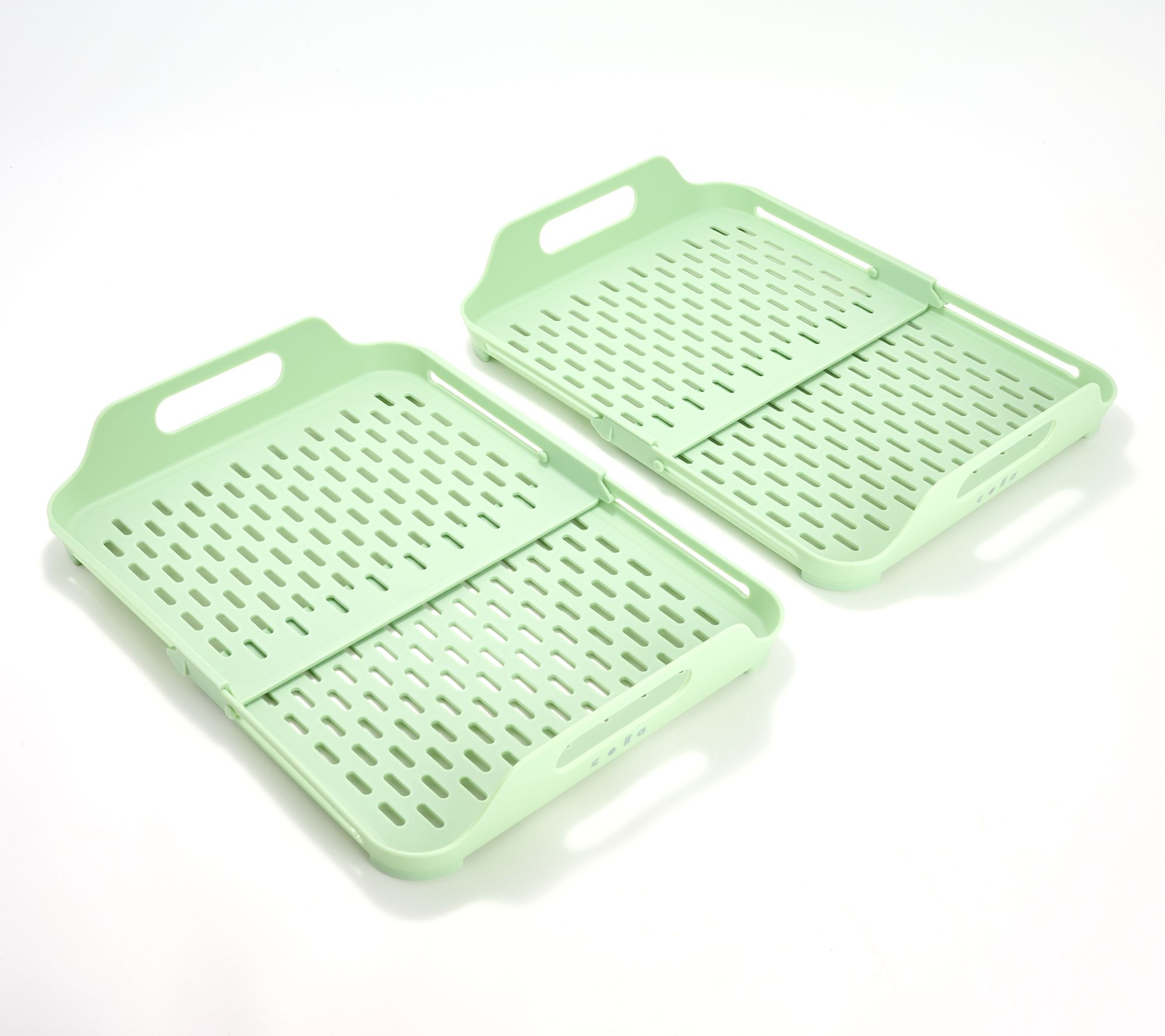 "As Is" Cella S/2 Expandable Multi-Function Draining Mats w/ Handles