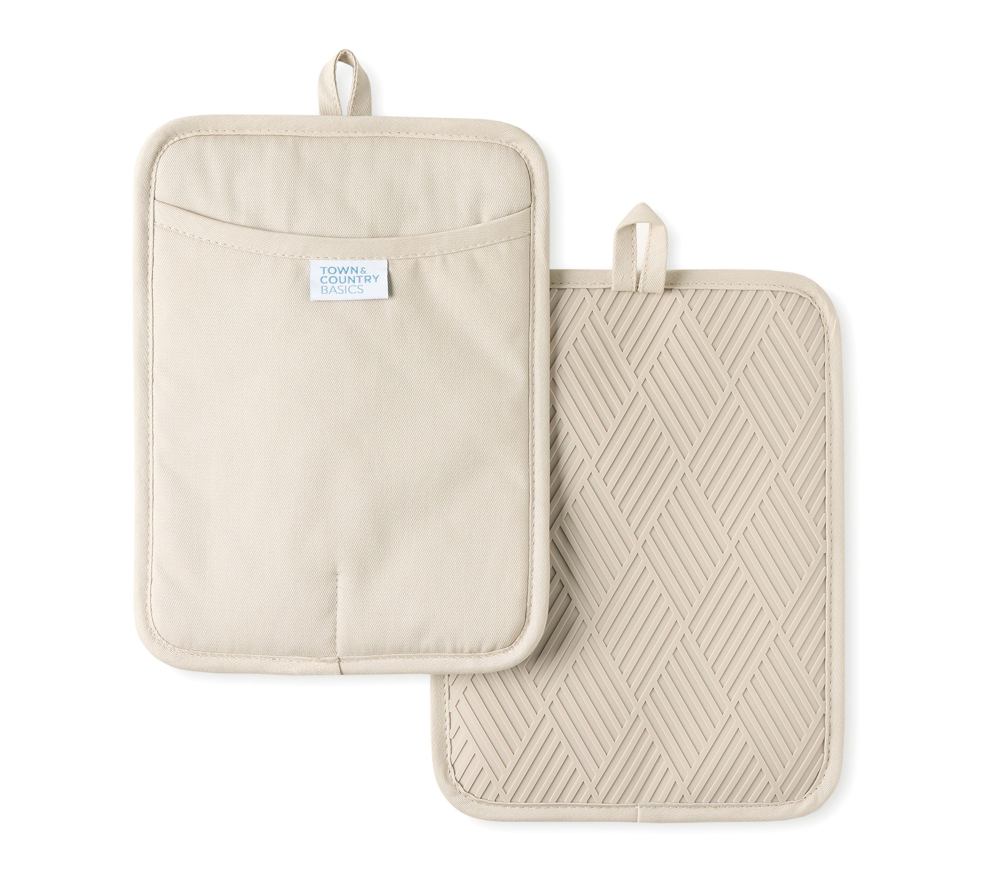 Town & Country Basics Basketweave Pot Holders 2-Pack Set