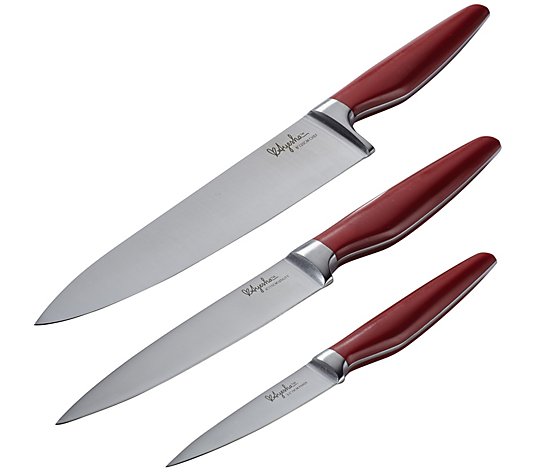 Ayesha Curry 3-Piece Japanese Steel Knife Set - Sienna Red