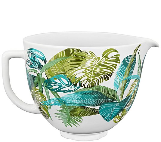 KitchenAid 5-Quart Ceramic Patterned Bowl- Tropical Floral