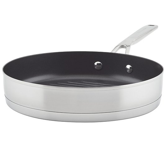 KitchenAid Stainless Steel 10.25" Nonstick Round Grill Pan