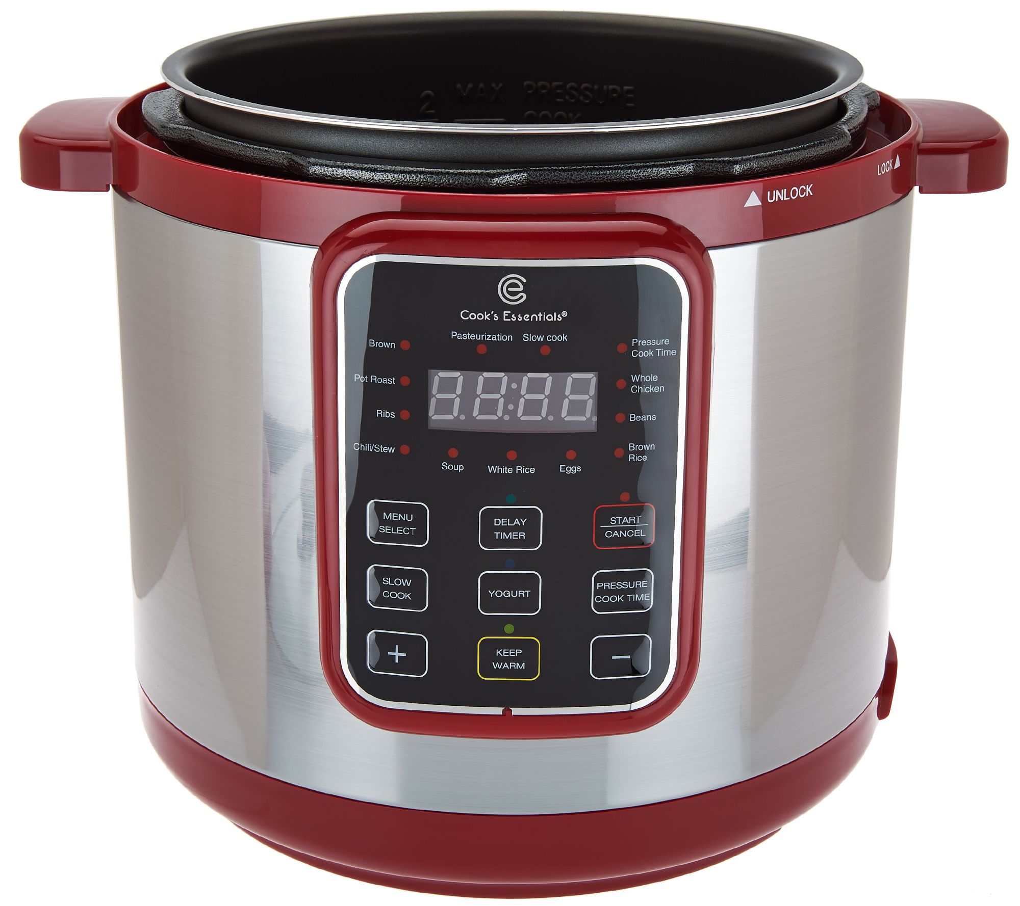 Cook's Essentials 6qt Sloped Panel Digital Pressure Cooker