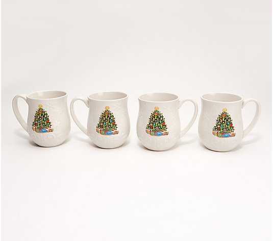 Temp-tations David's Christmas Set of (4) 16-oz Mugs