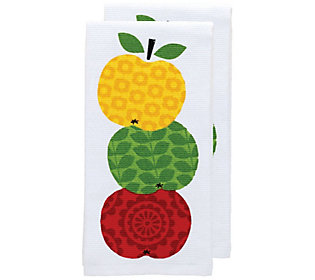 T-Fal Print Fiber Reactive Kitchen Towel, Two Pack, Coffee