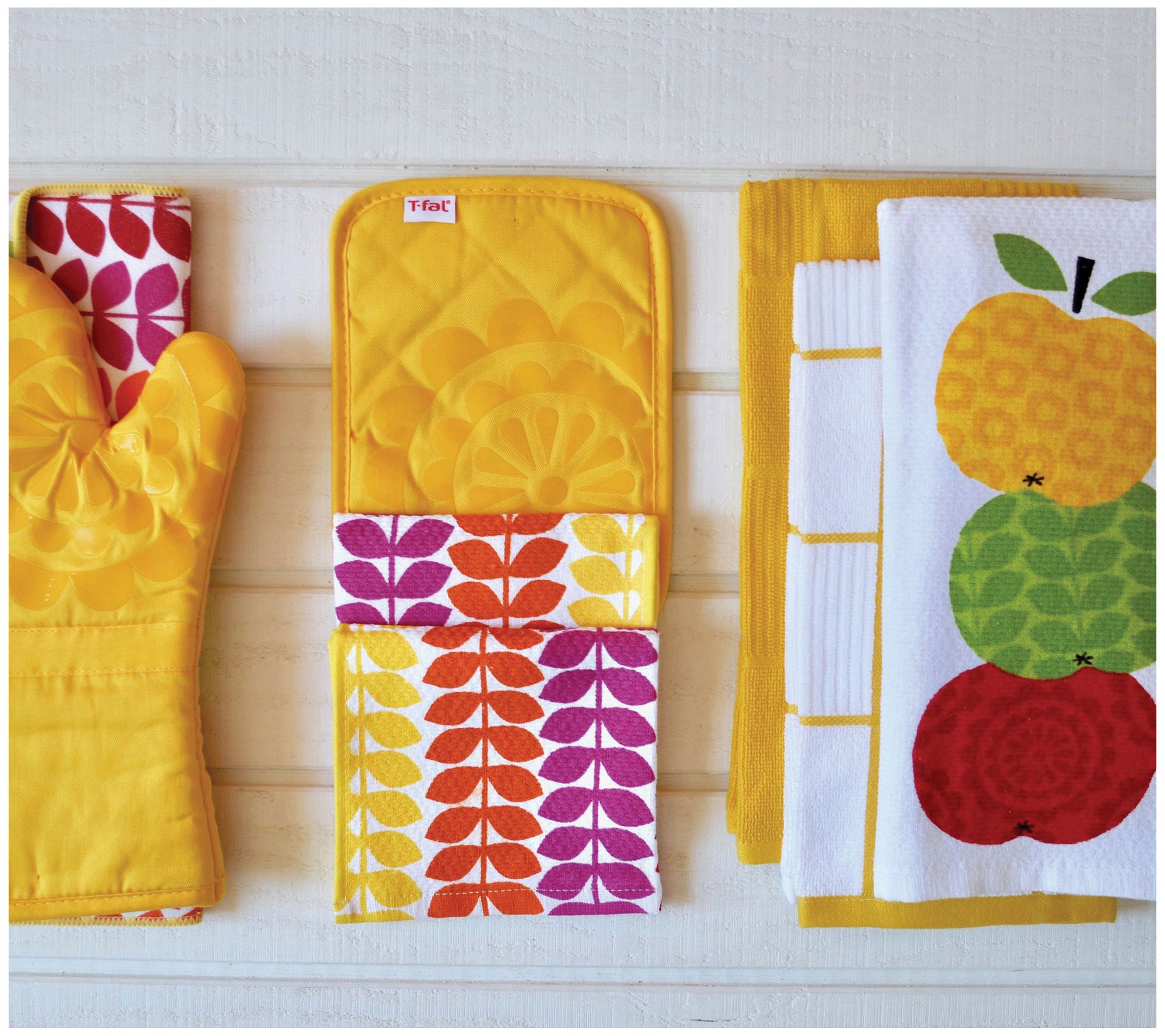 T-Fal Veggies Print Dual Cotton Kitchen Towel Set (Set of 2)
