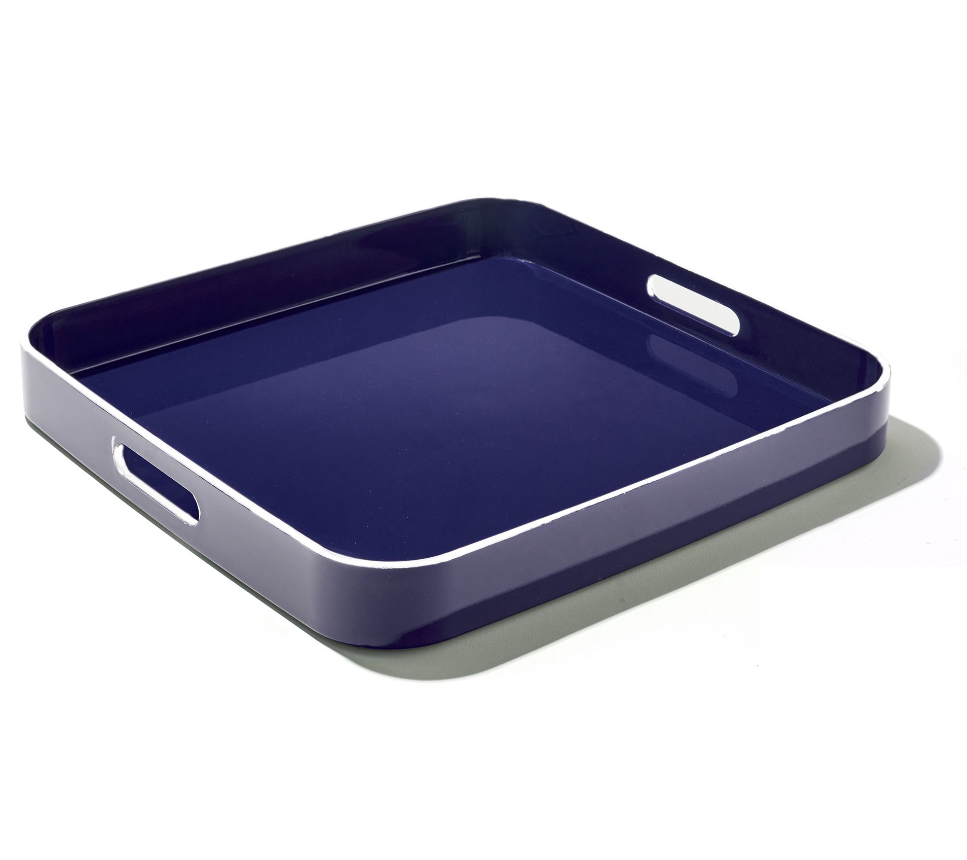 Trina Turk Set of (2) Serving Trays with WhiteRim