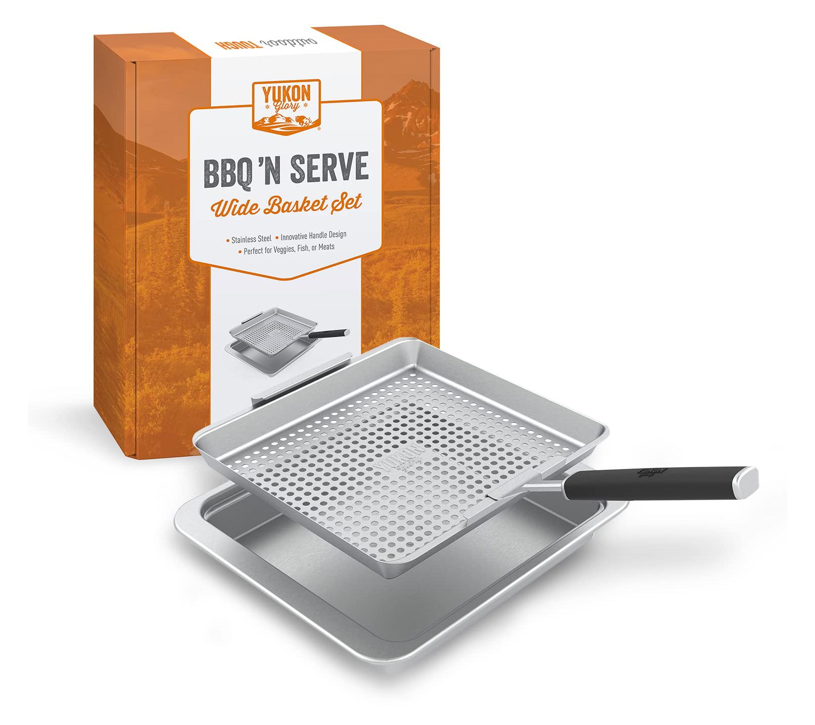 Yukon Glory BBQ 'N SERVE Wide Basket Set