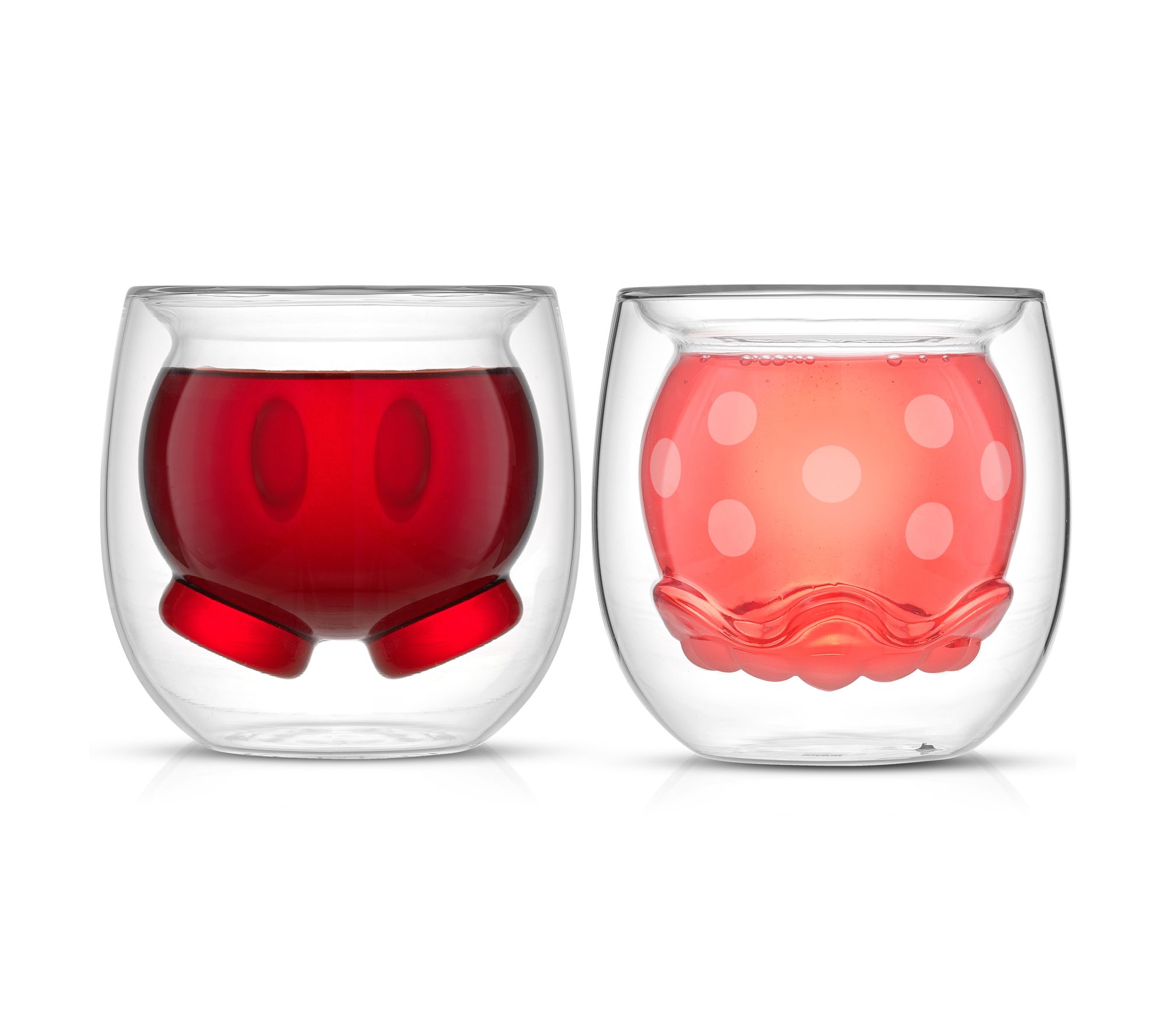 Disney Mickey Pants & Minnie Skirt 2pc 7oz Double Wall Mug Se