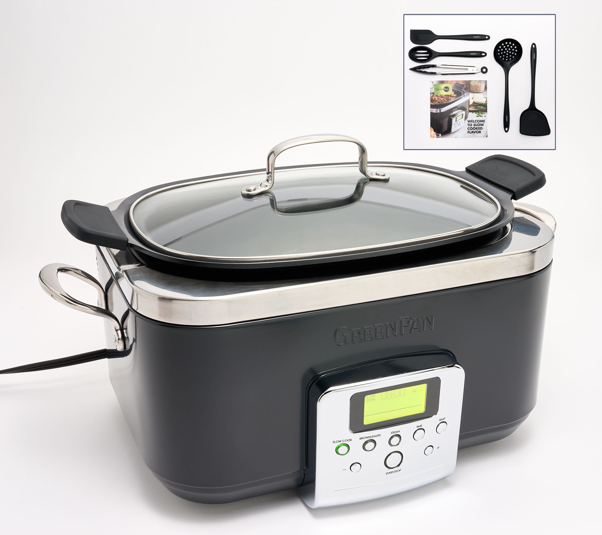 Prepology 2qt Slow Cooker with Removable Magnetic Wrap and Chalk