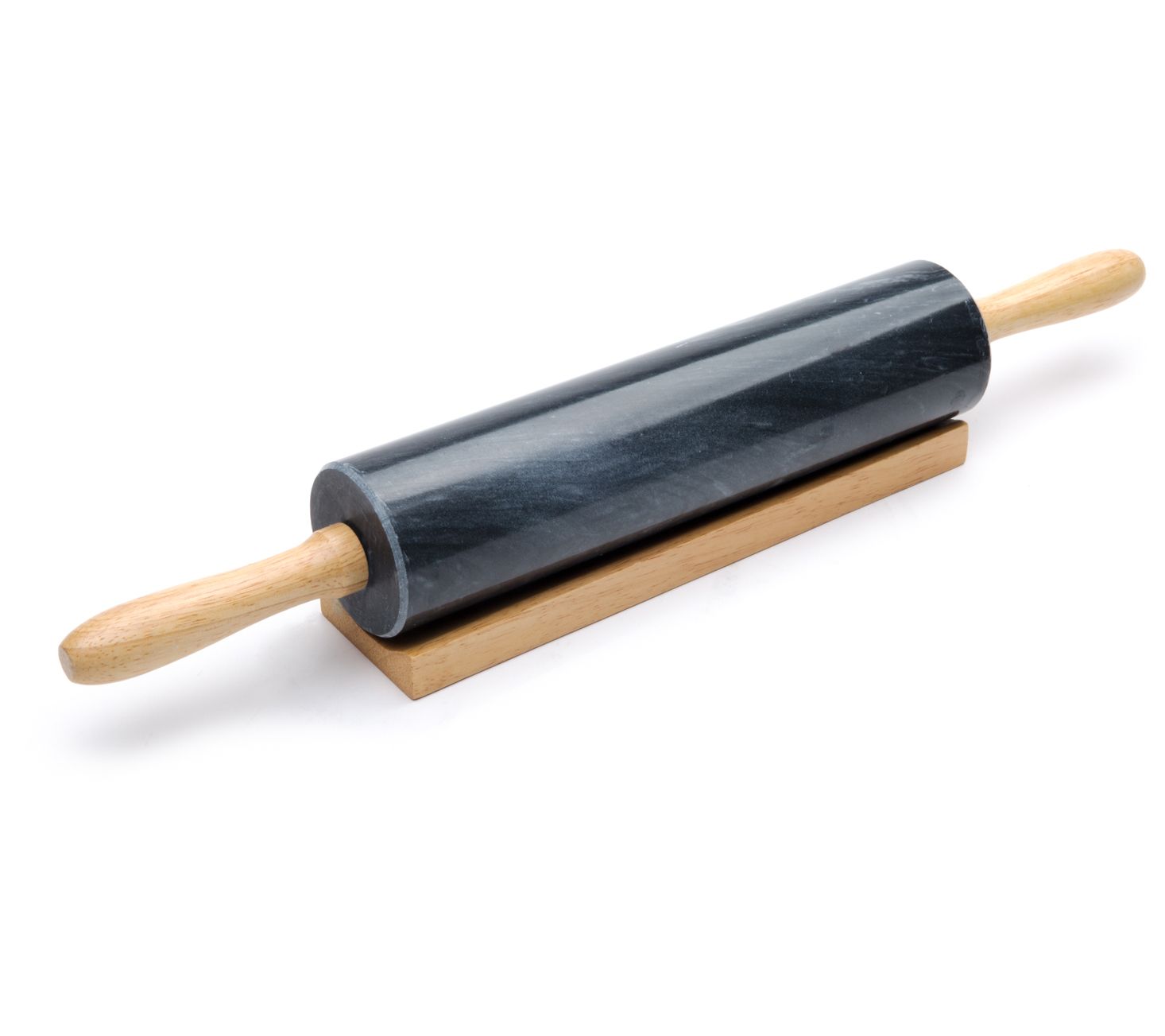 Fox Run Black Marble Rolling Pin & Base