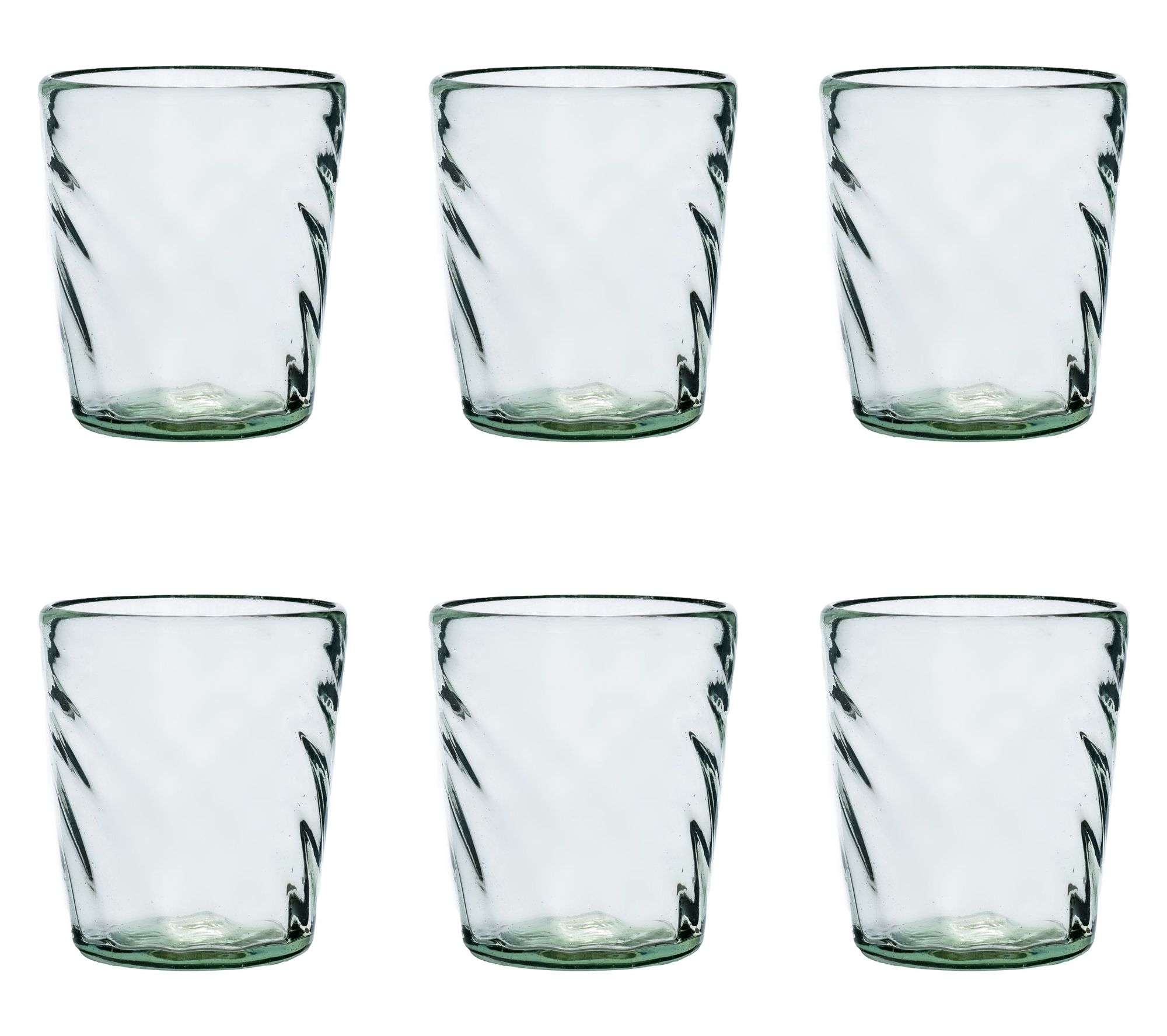 10 Strawberry Street Set of 6 Optic Swirl Mexican DOF