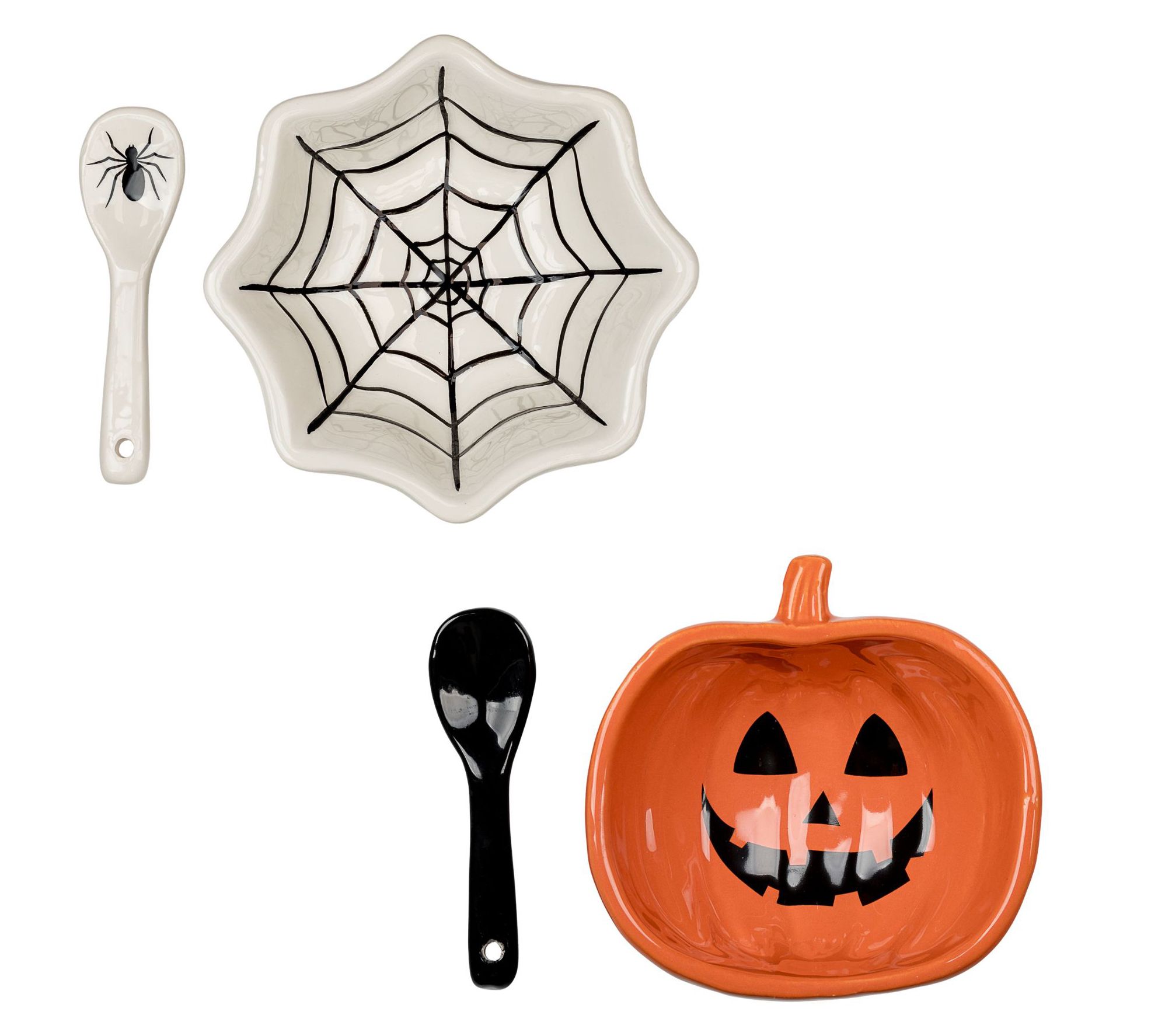 10 Strawberry Street Pumpkin & Web Dip ServingSet