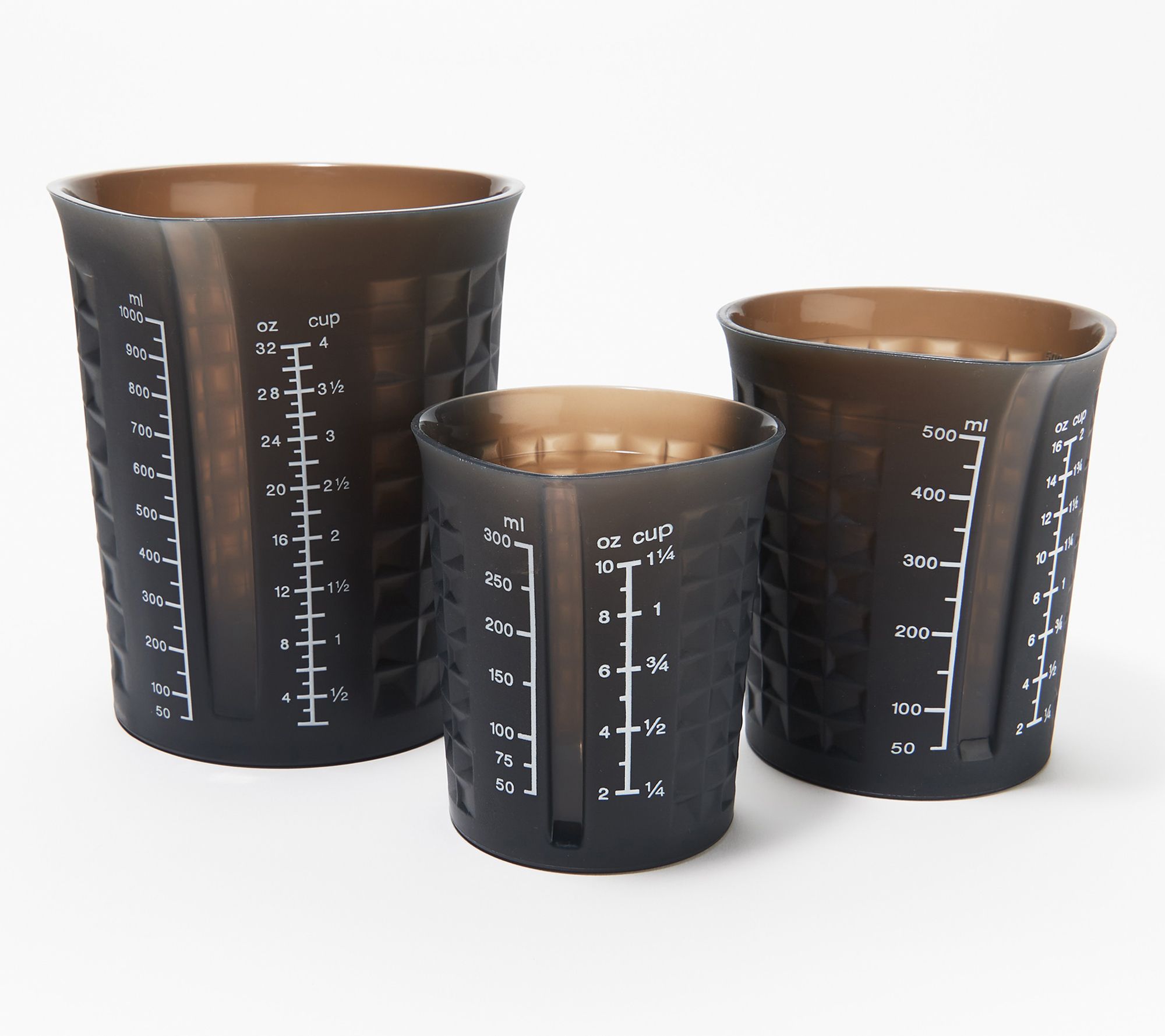 KOCHBLUME 3-Piece Silicone Measuring Cup Set